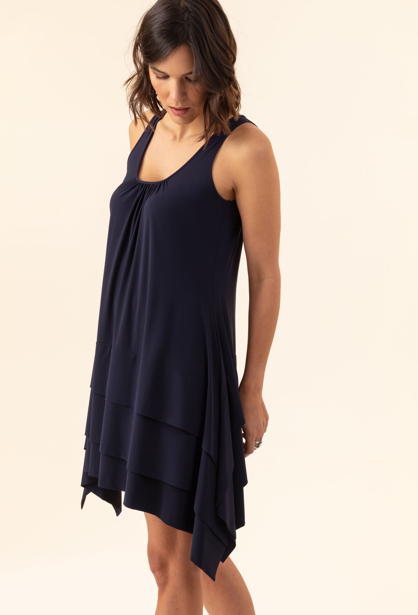 Robe Splendide en jersey technique marine 4