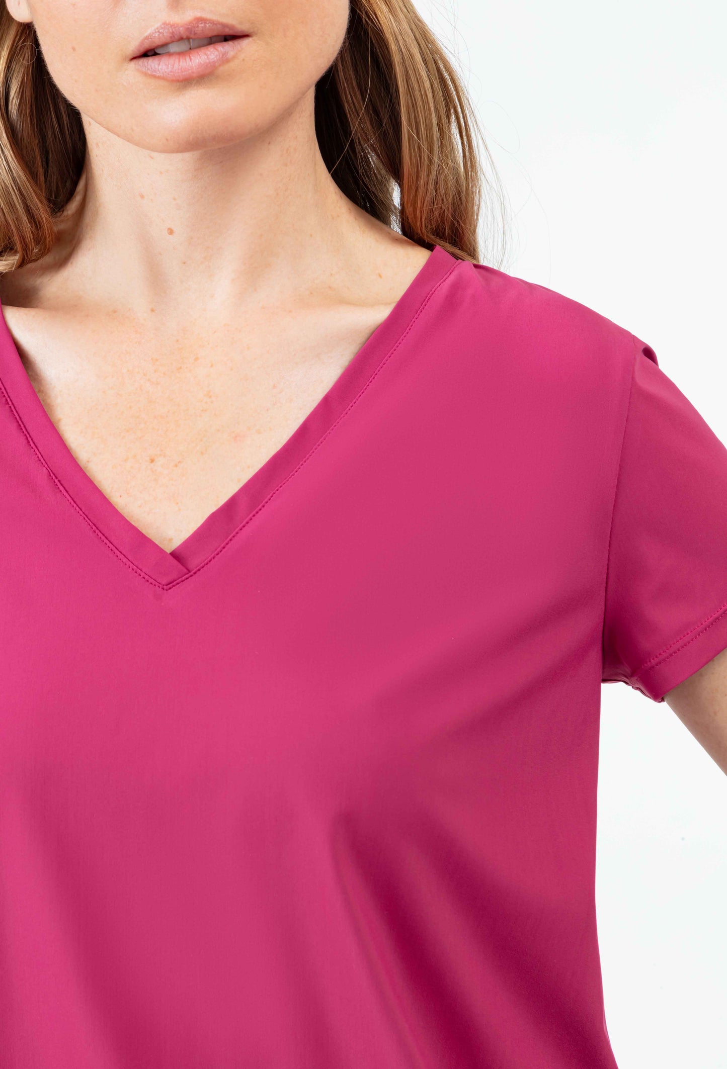 T-shirt Linda en jersey technique framboise 2