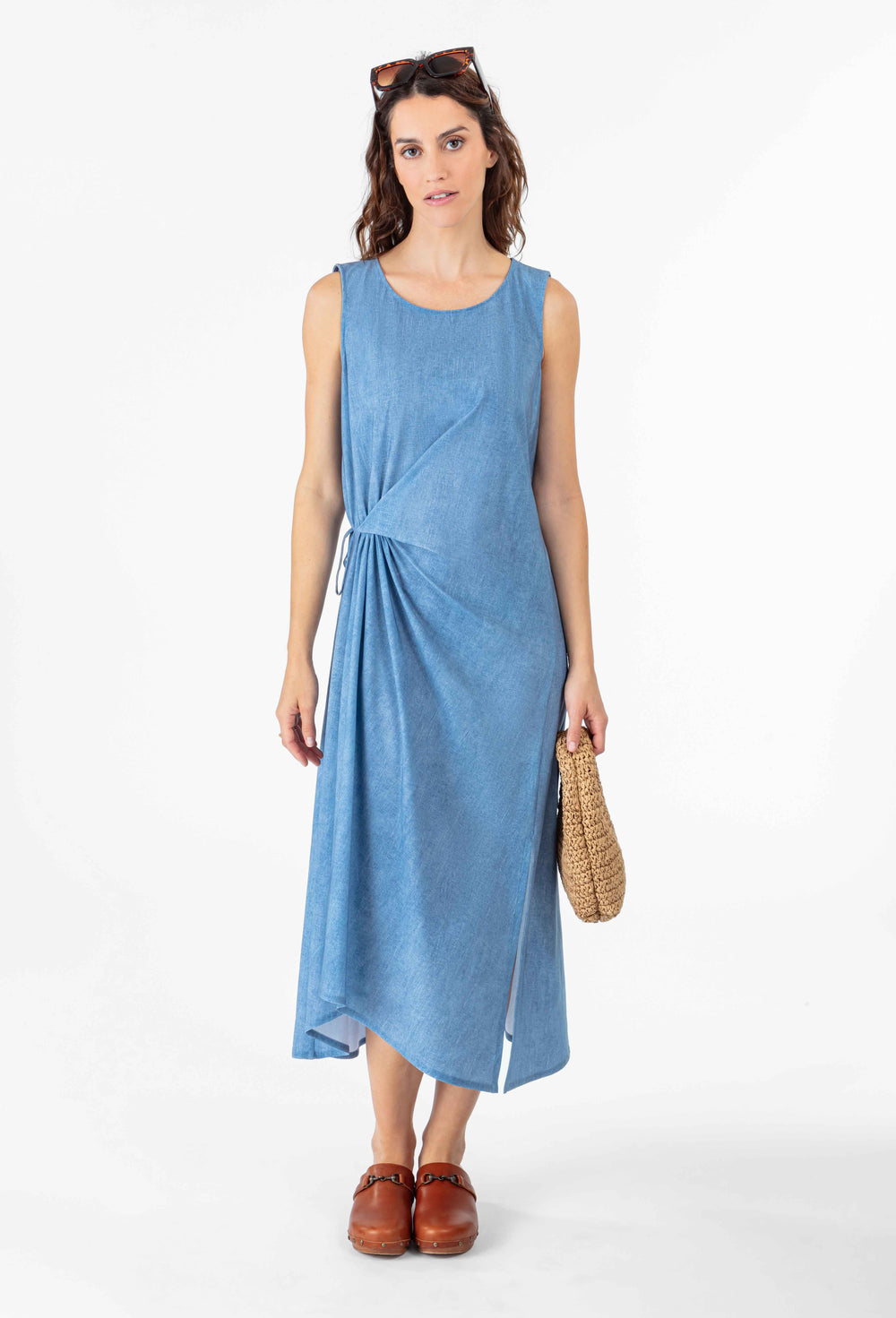 Robe Clem en jersey technique denim 1