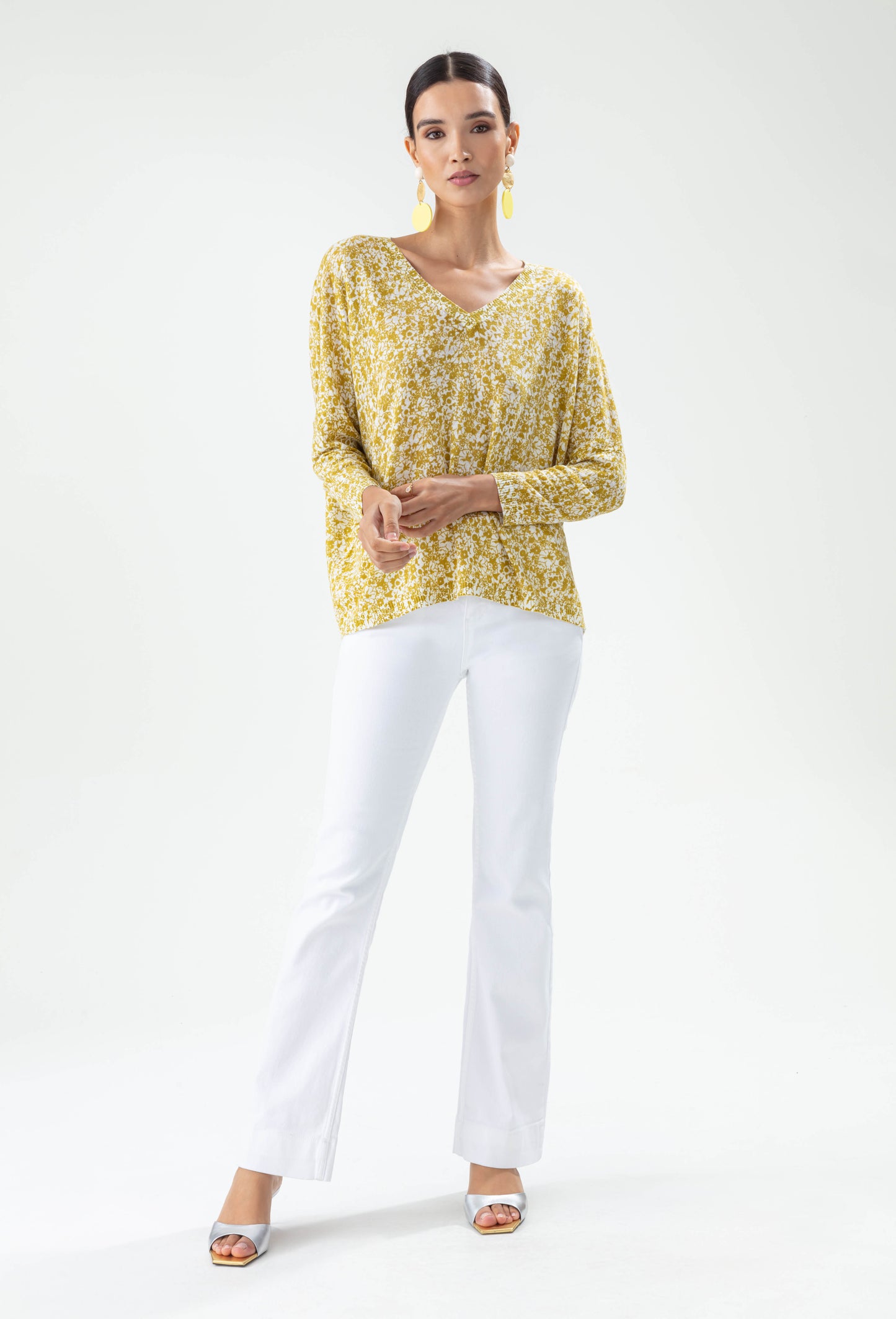 Pull Corole imprimé fleur absinthe 3