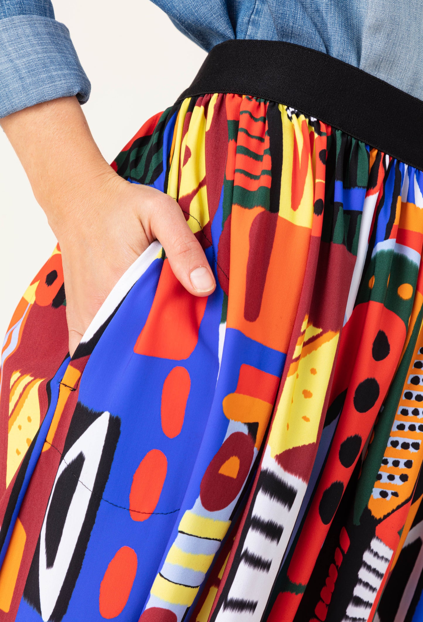 Jupe Rokia imprimée en jersey technique 4