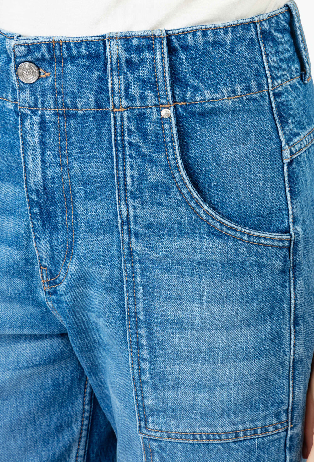 Jean mom Pavel en denim bleu 3