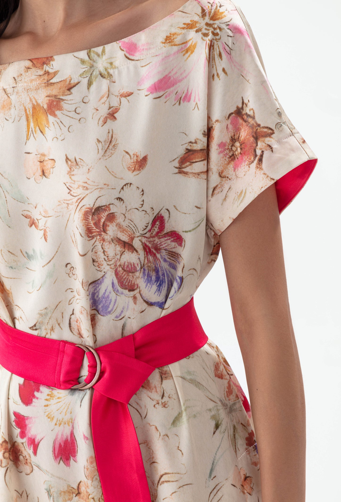 Robe + ceinture Tribal imprimé papyrus et léopard 2