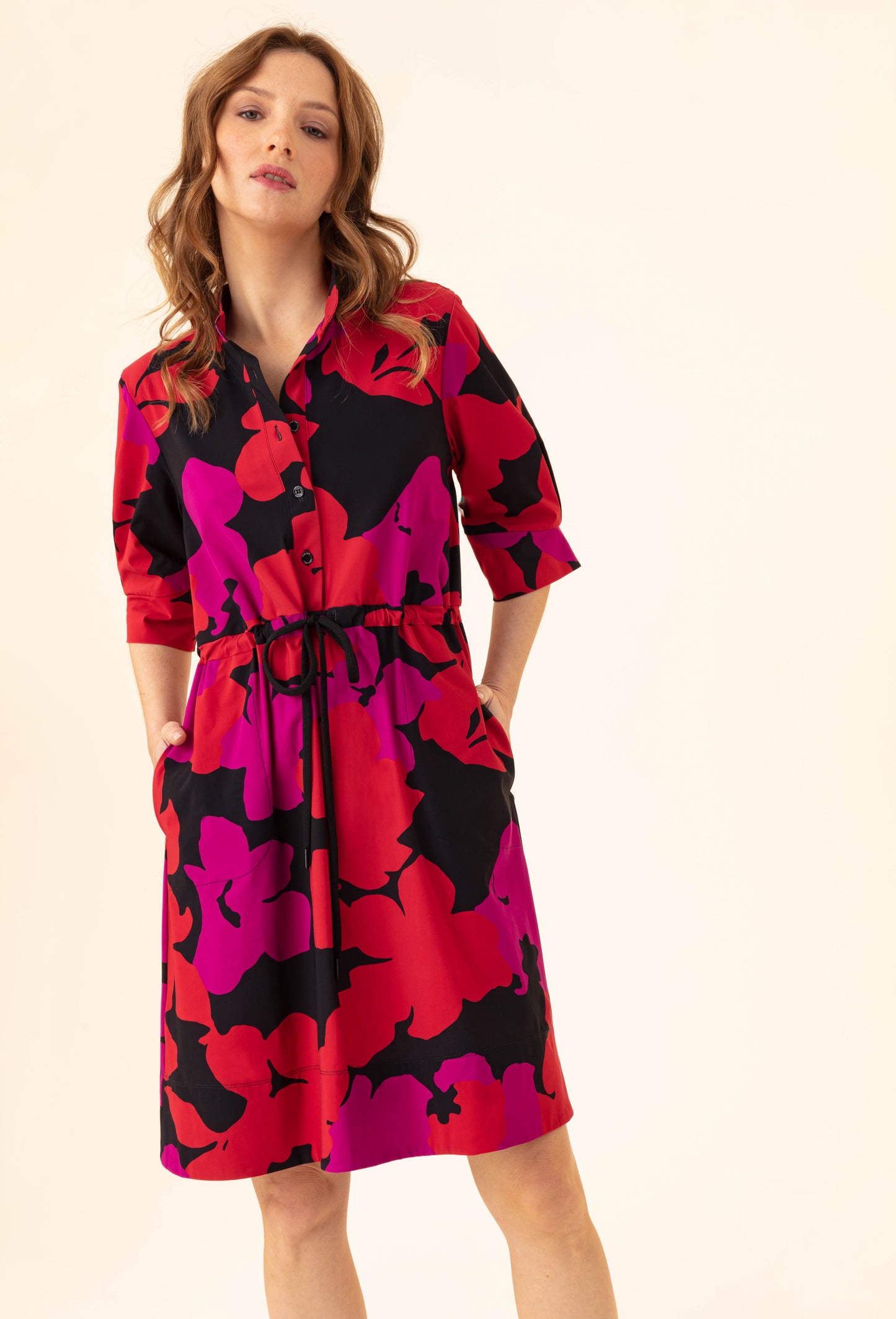 Robe Sepia en jersey technique imprimé fleuri 3