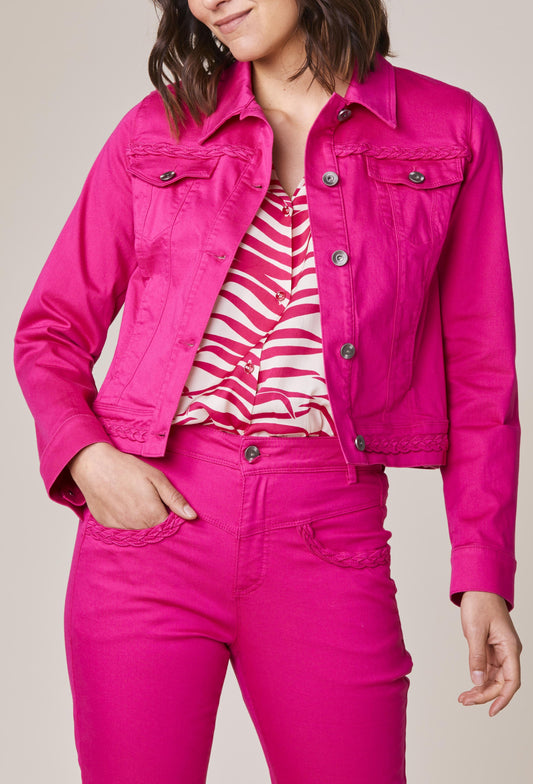 Blouson Apoline Fuchsia en coton 1