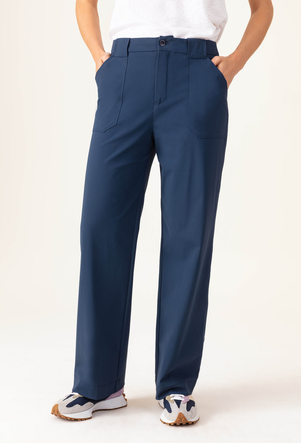 Pantalon Sandra navy en jersey technique 1