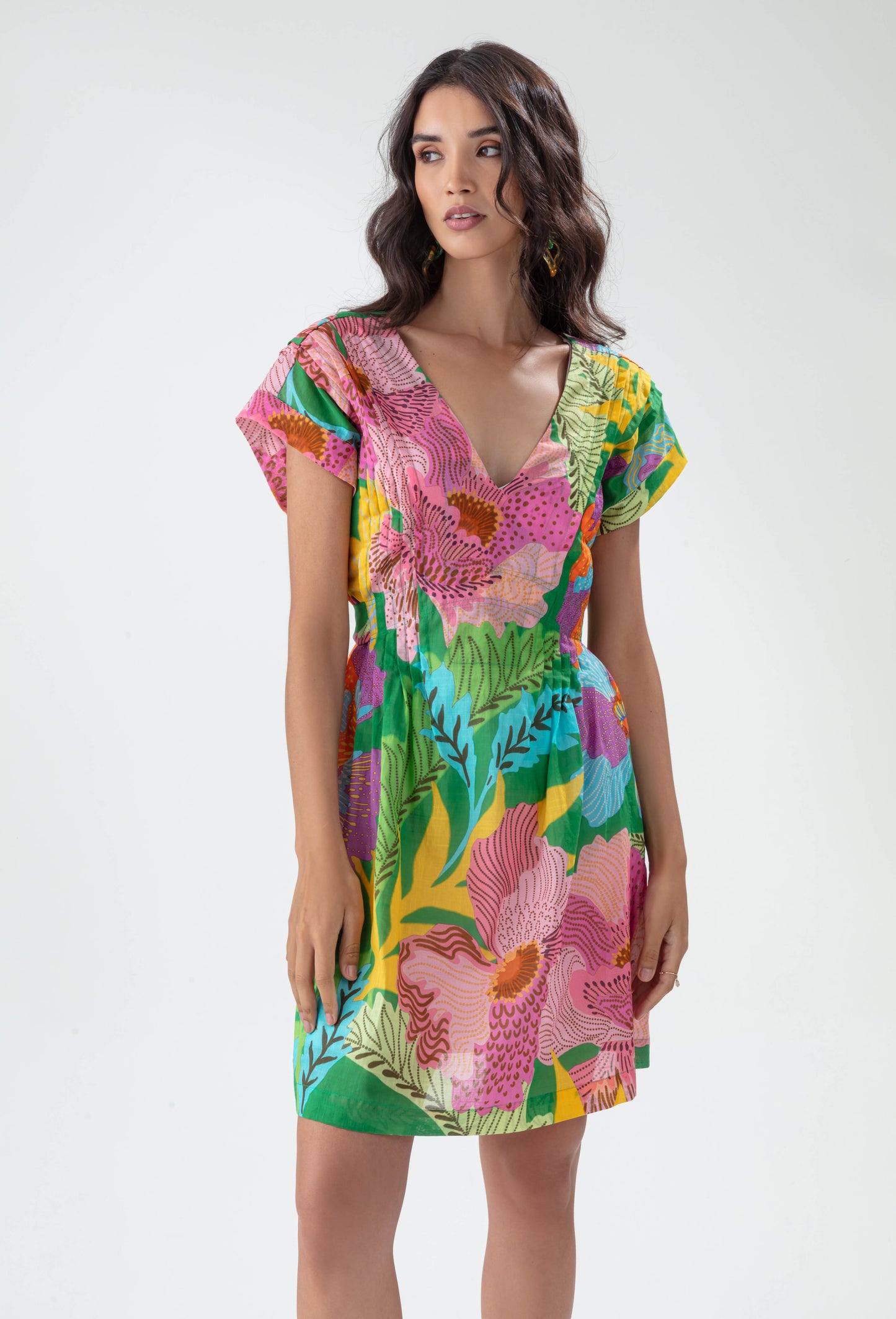 Robe + ceinture Pigment imprimé colors flowers 4