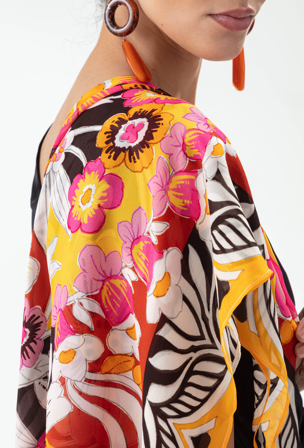 Foulard Santal imprimé mehndi 2