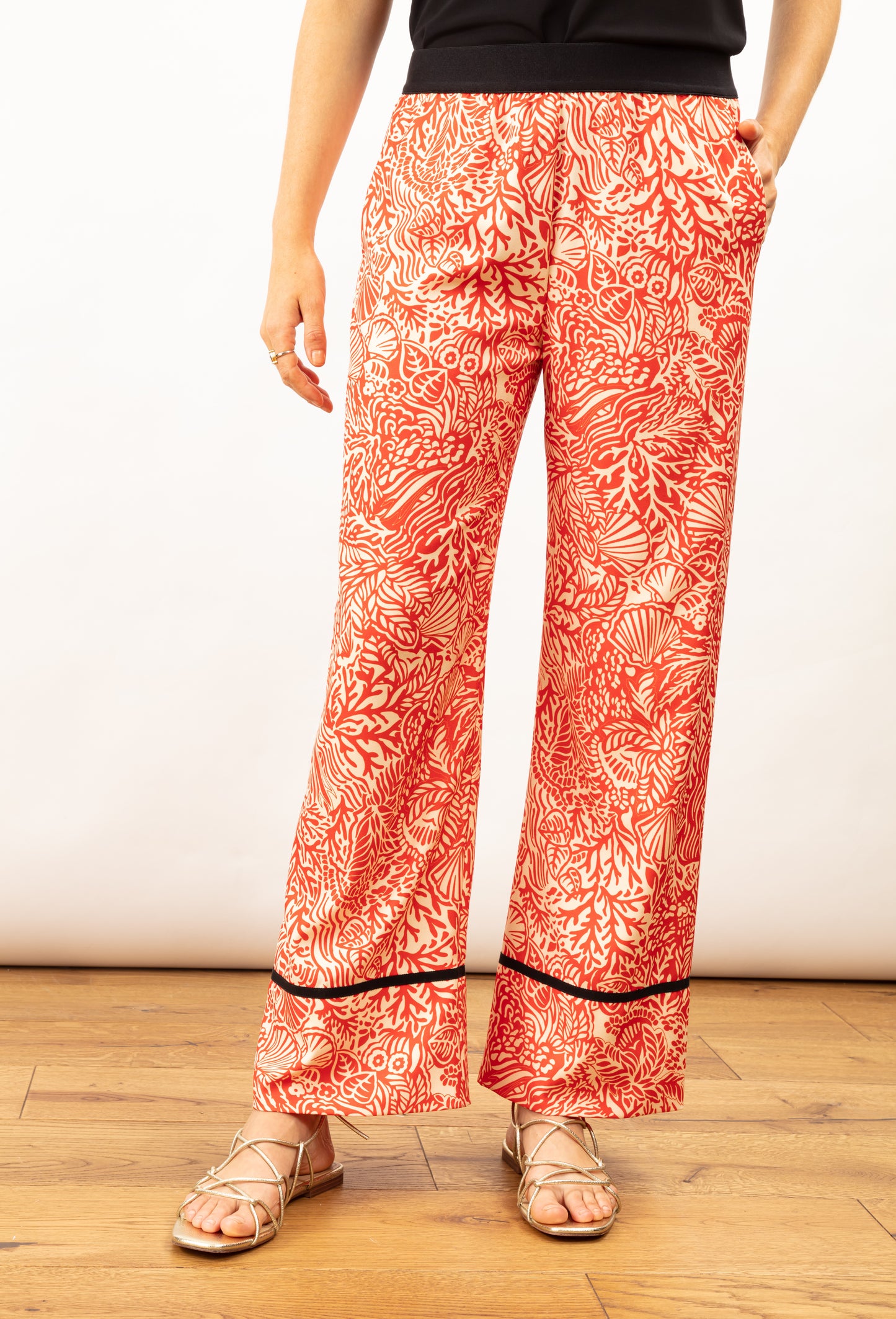 Pantalon large Lauren imprimé coquillages 2