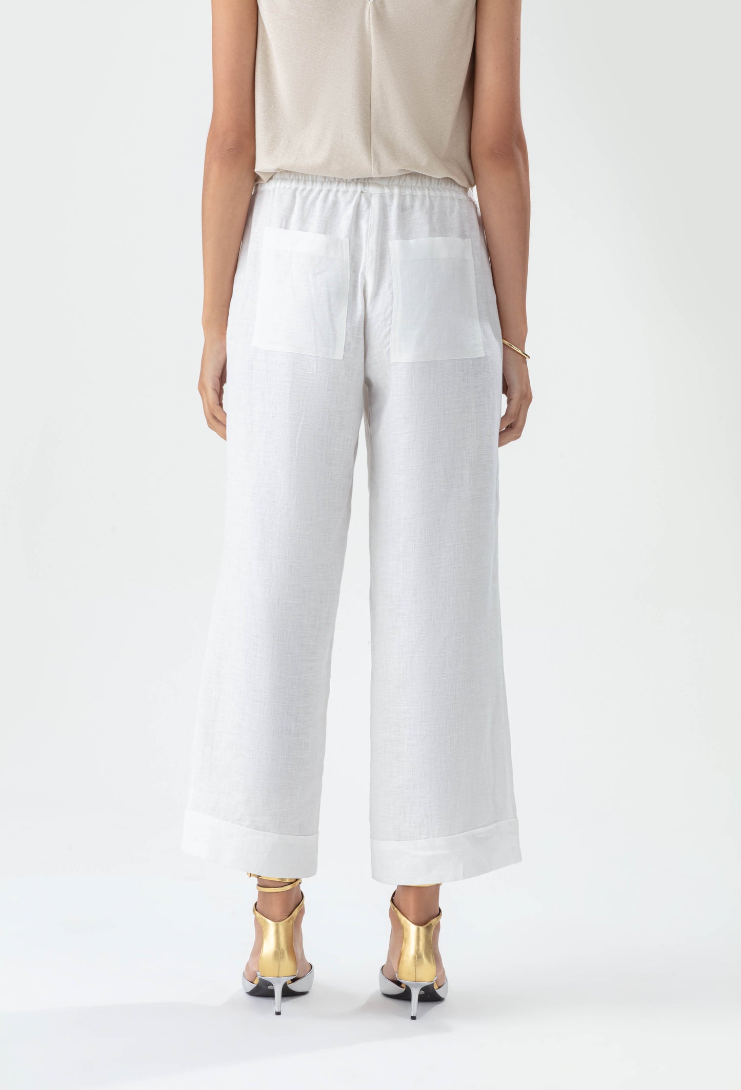 Pantalon en lin Jaipur écru 3