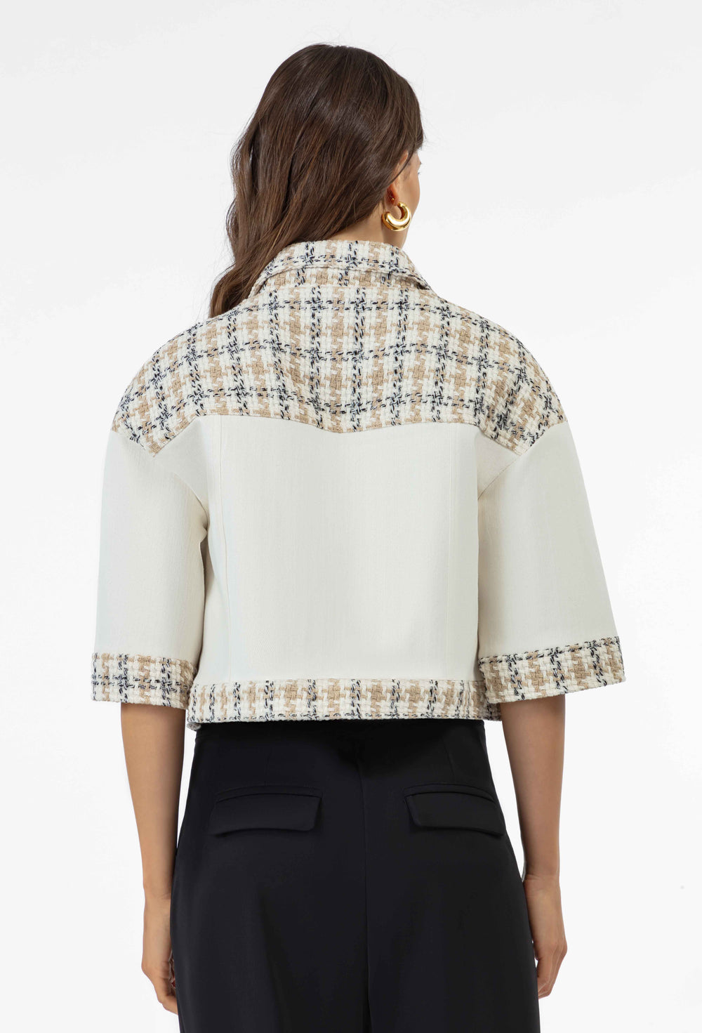 Veste manches courtes Marlon en tweed 3