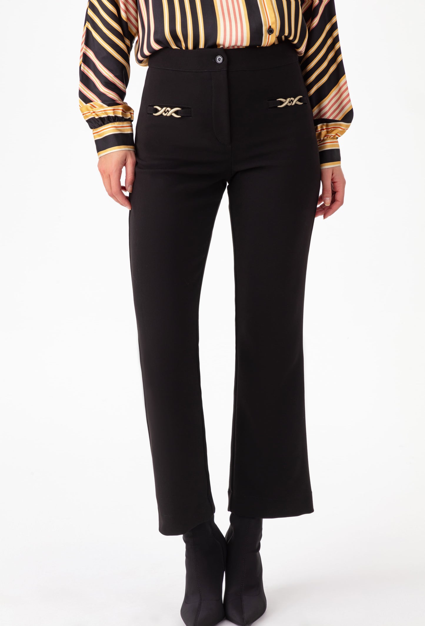 Pantalon évasé Circe noir 2