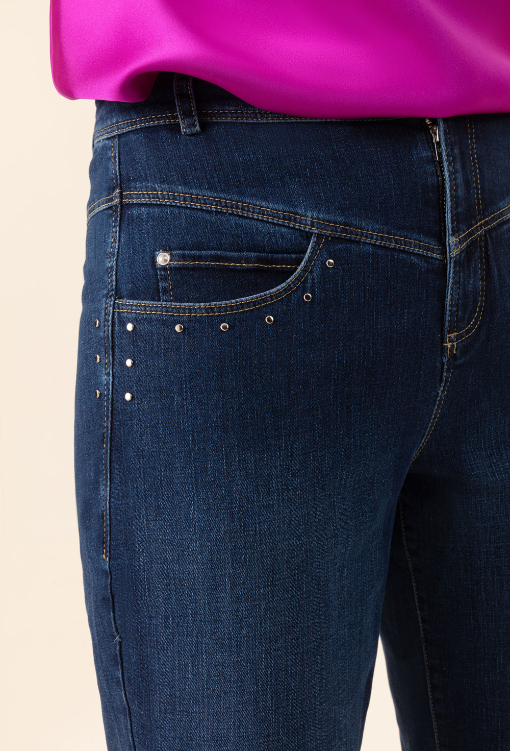 Jean Trefle en coton bleu jean 4