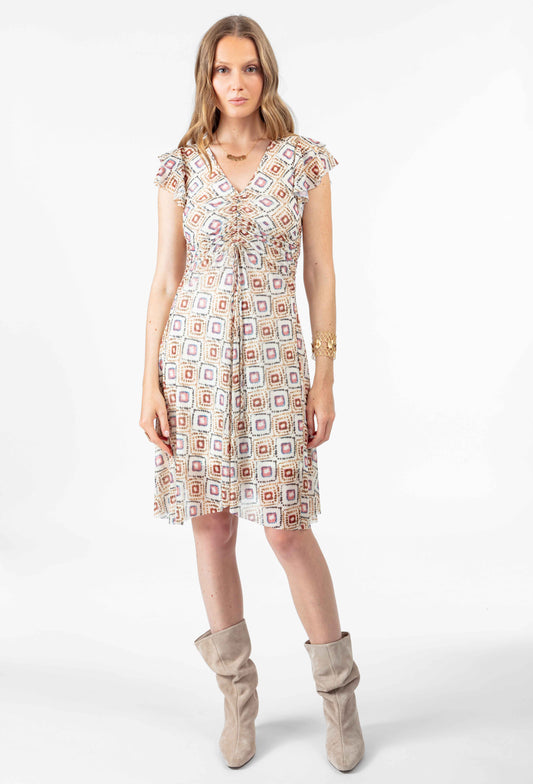 Robe courte Eleonore en résille 1