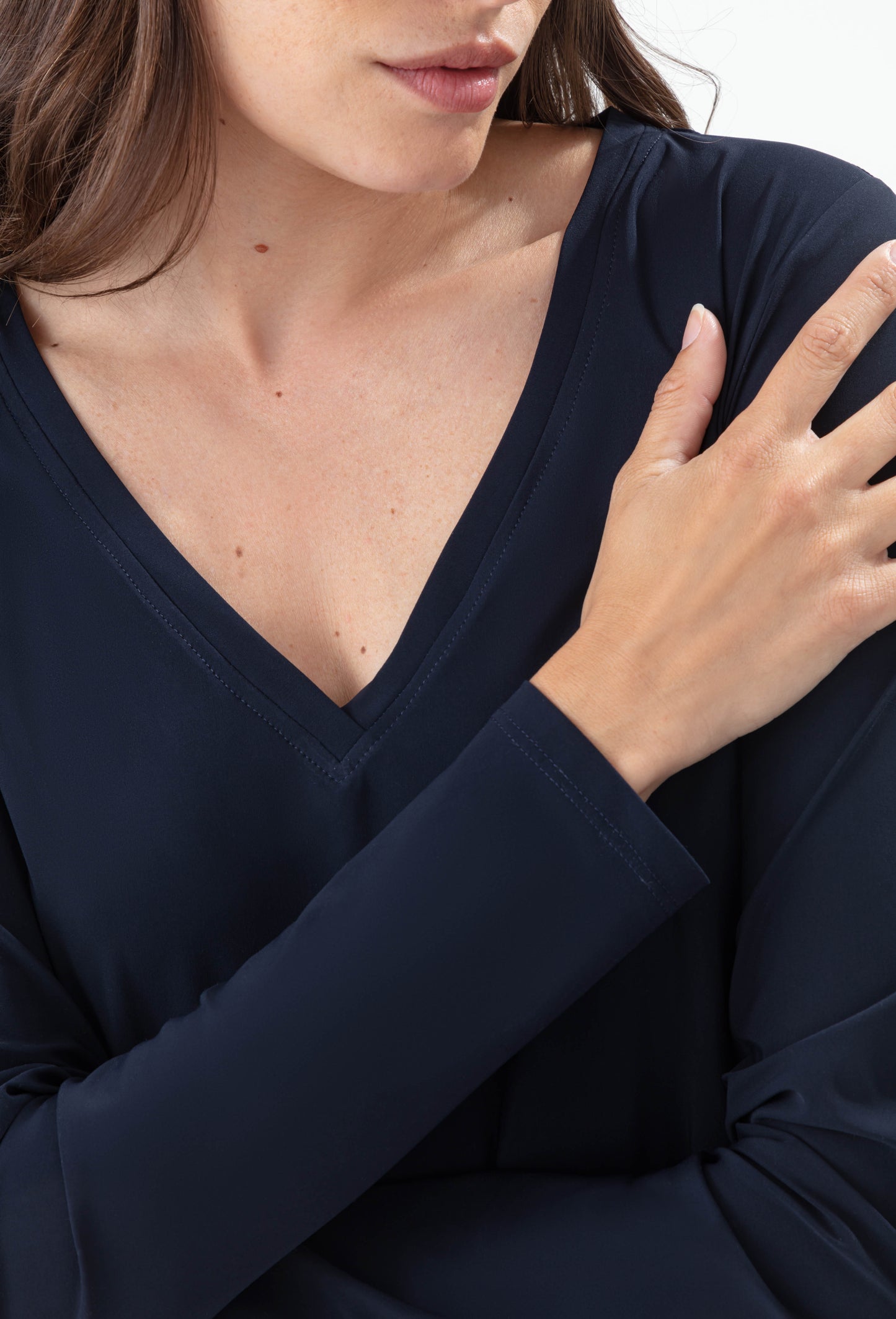 Tee-shirt manches longues Ines marine 2