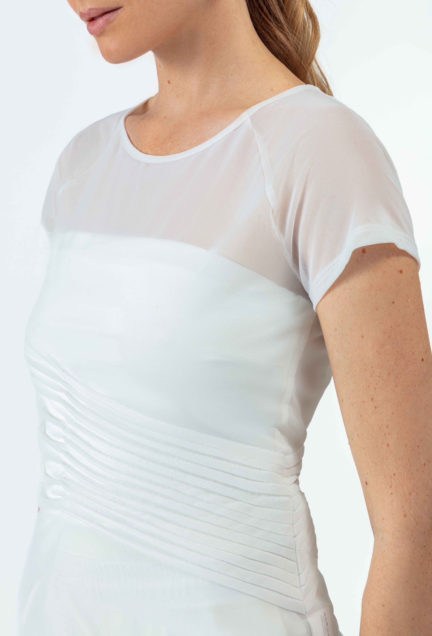 T-shirt Seel en résille blanche 2