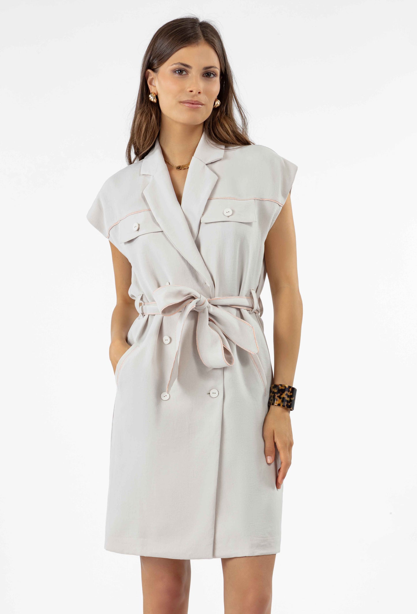 Robe tailleur Mallory sable 1
