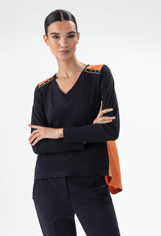 Tee-shirt Signe bi-matière en jersey technique 1