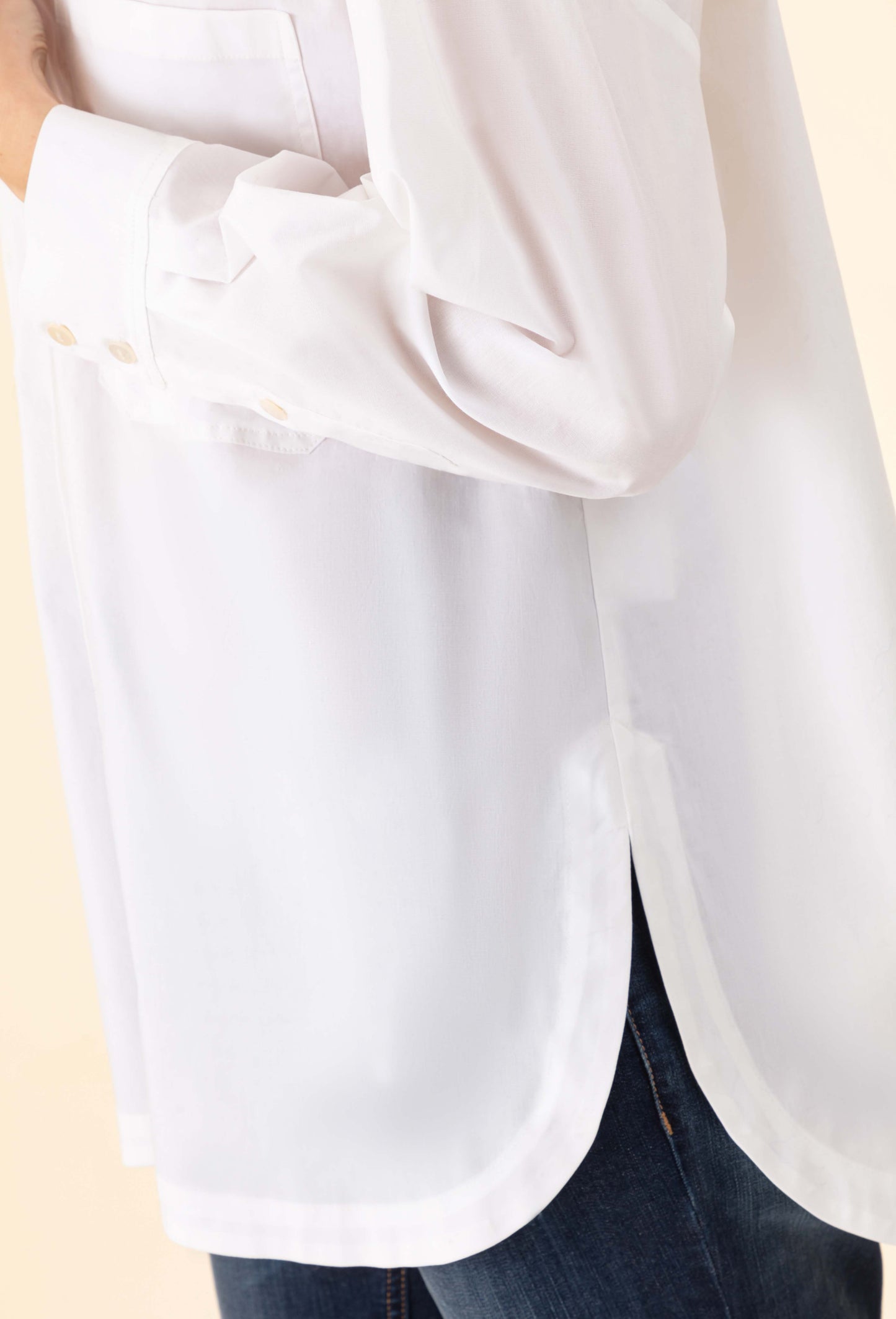 Chemise oversize Norse en popeline blanche 3