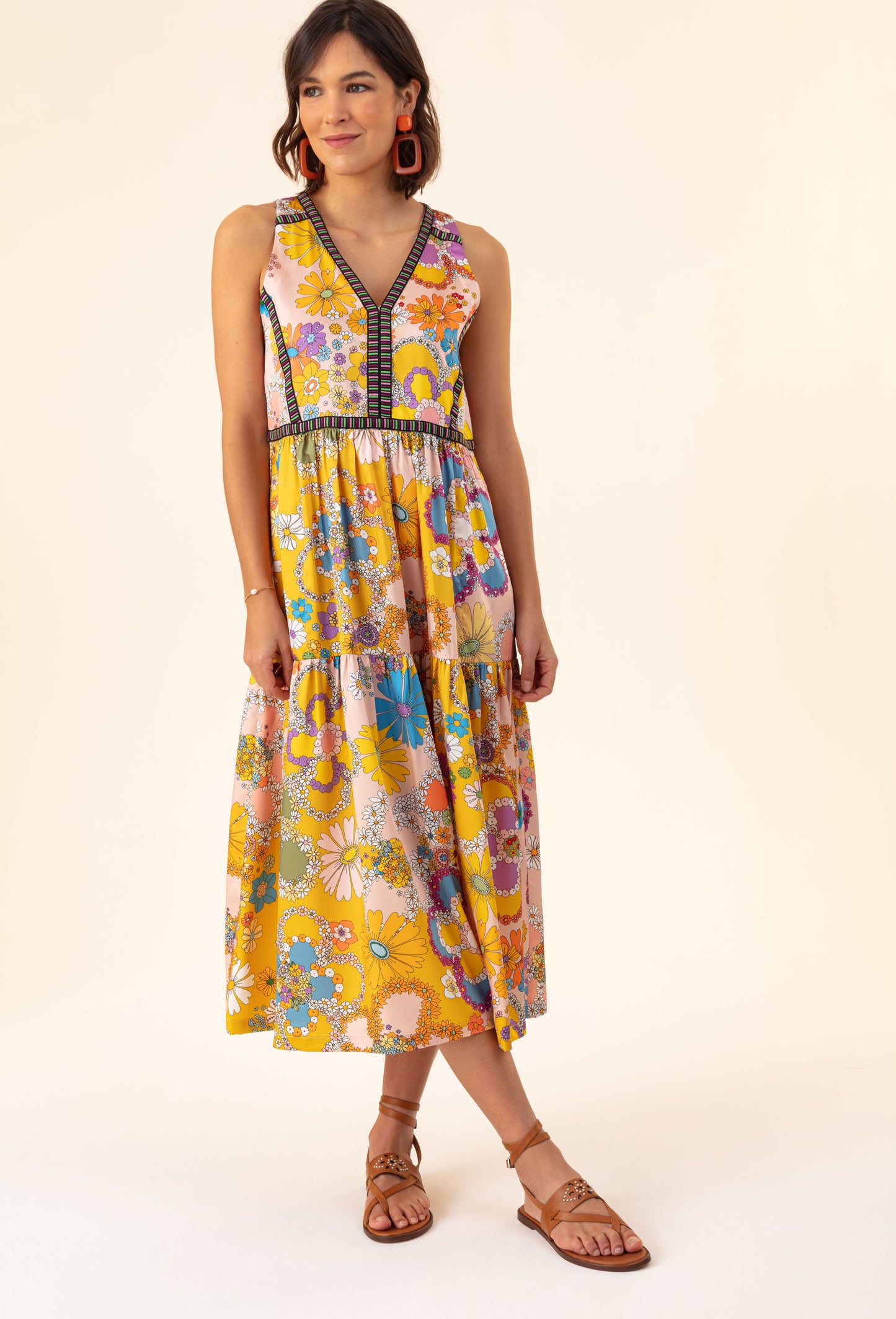 Robe Capucine imprimé fleuri 1
