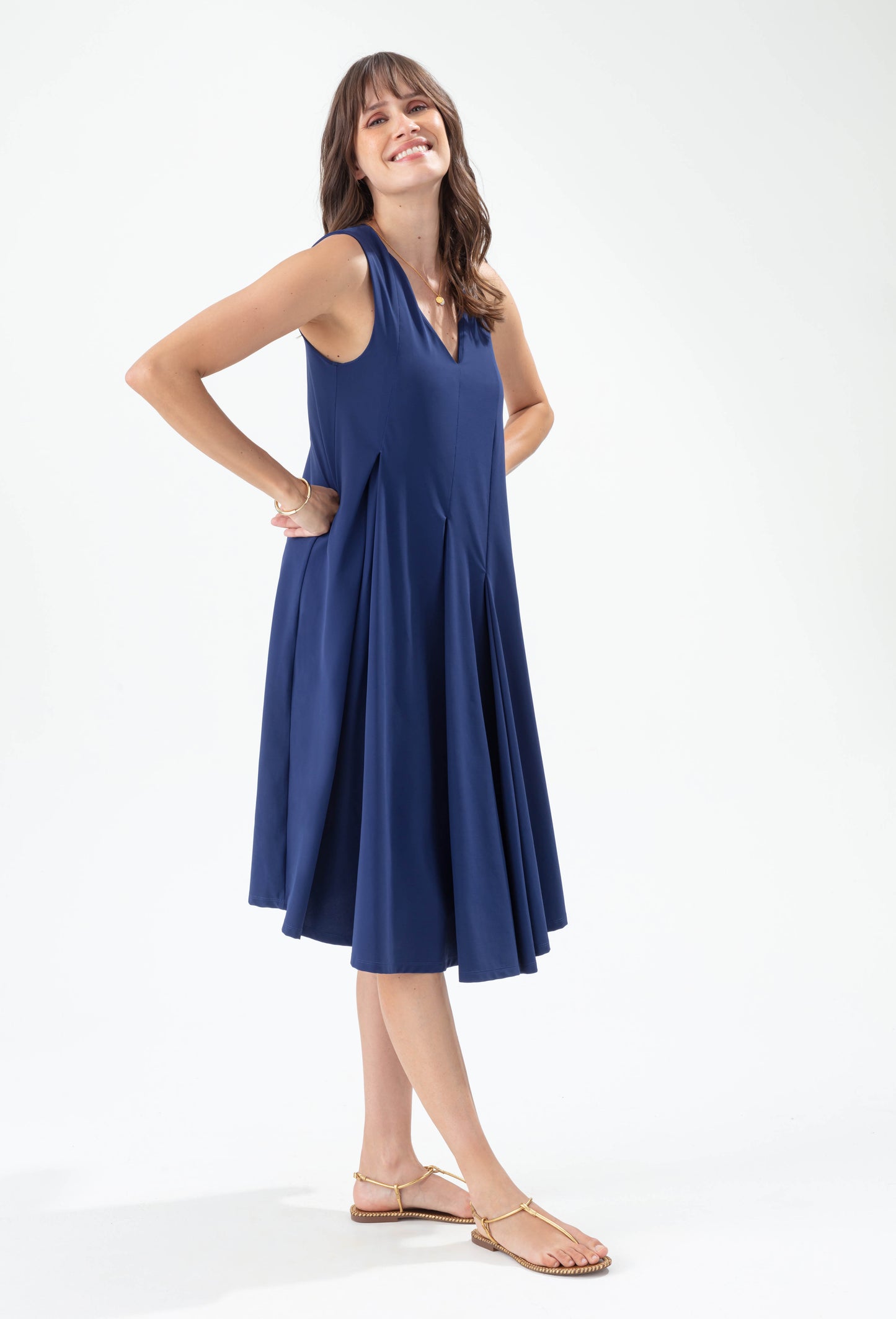 Robe Sirene en jersey technique saphir 4