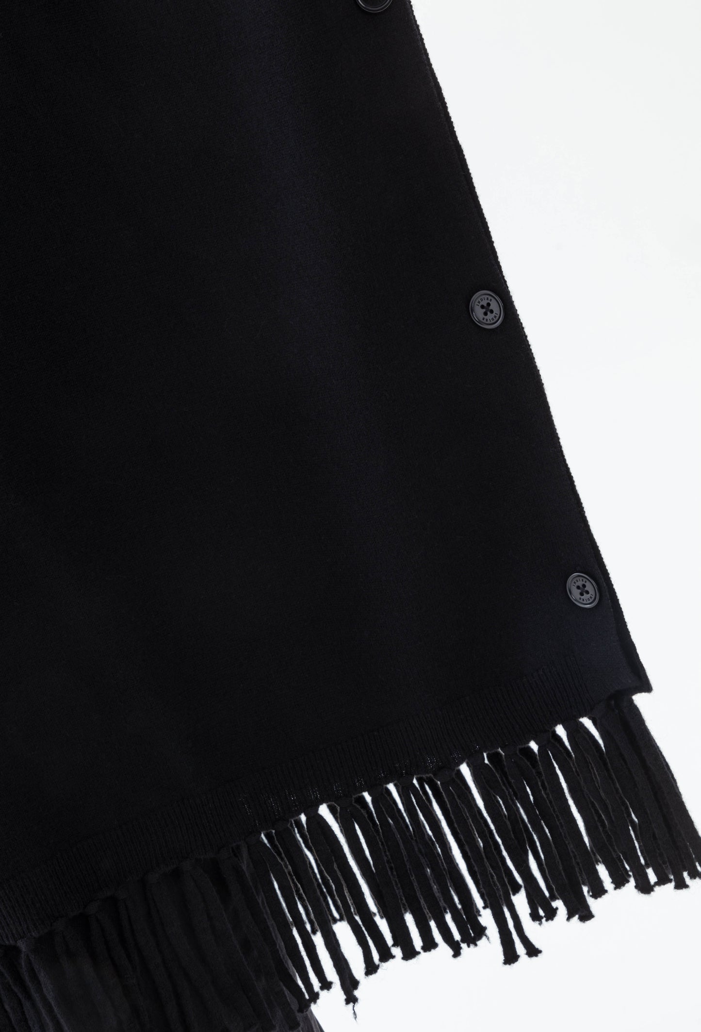 Poncho Claire noir 100% laine 3