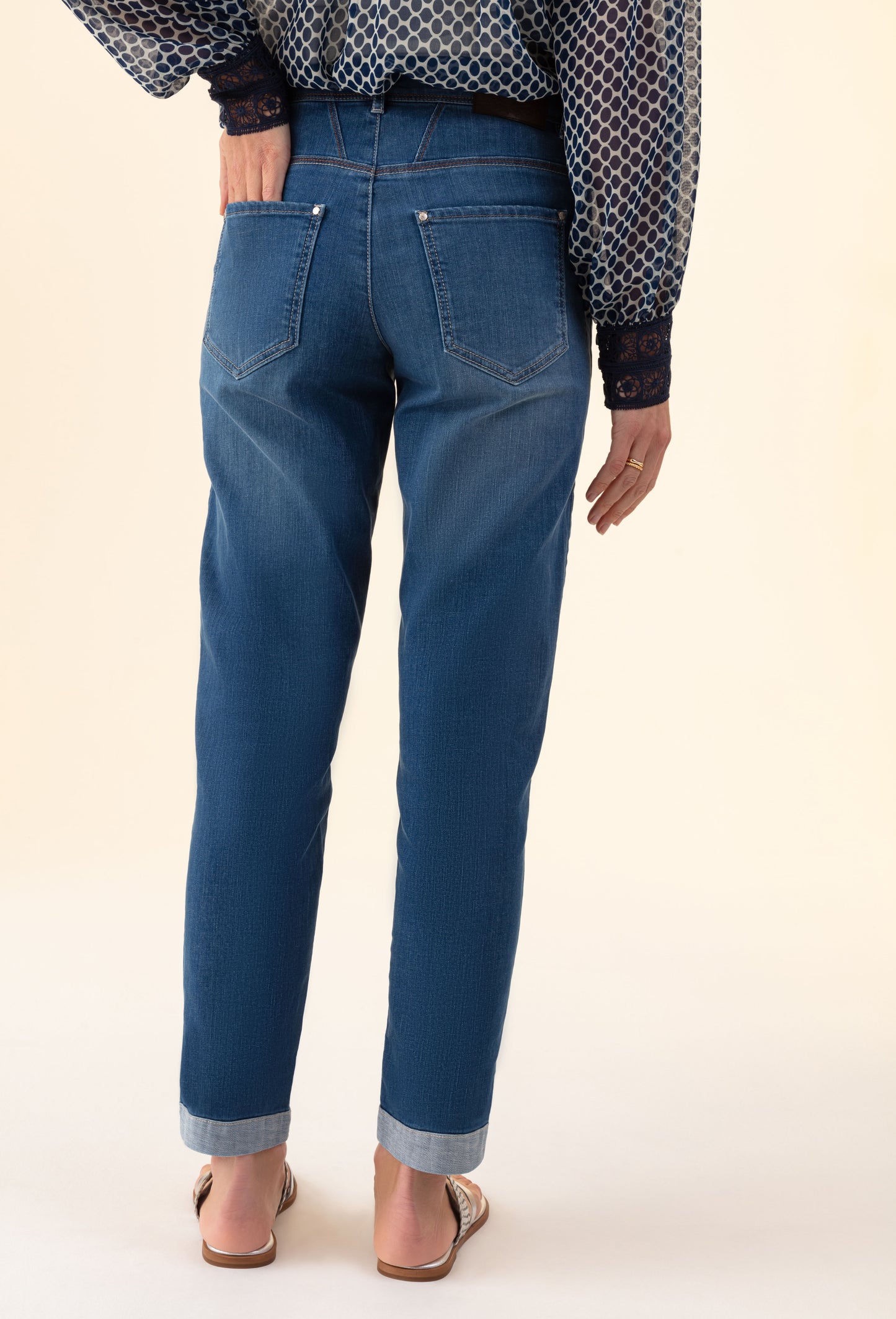 Jean Zéphyr en coton bleu 3