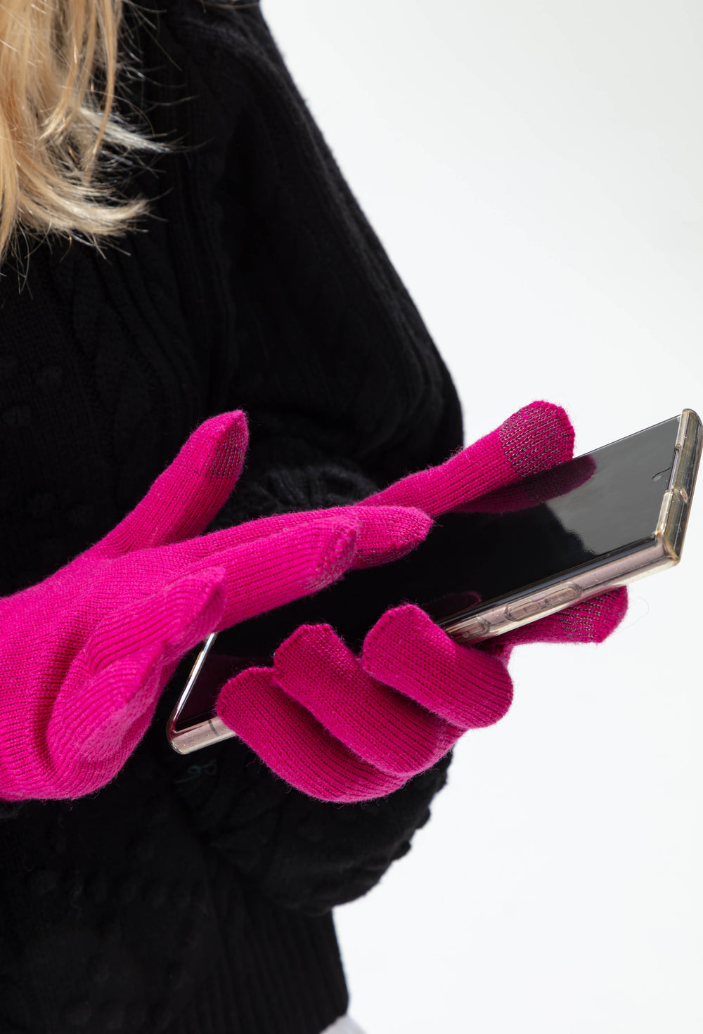 Gants Tactiles Pia grenat 2