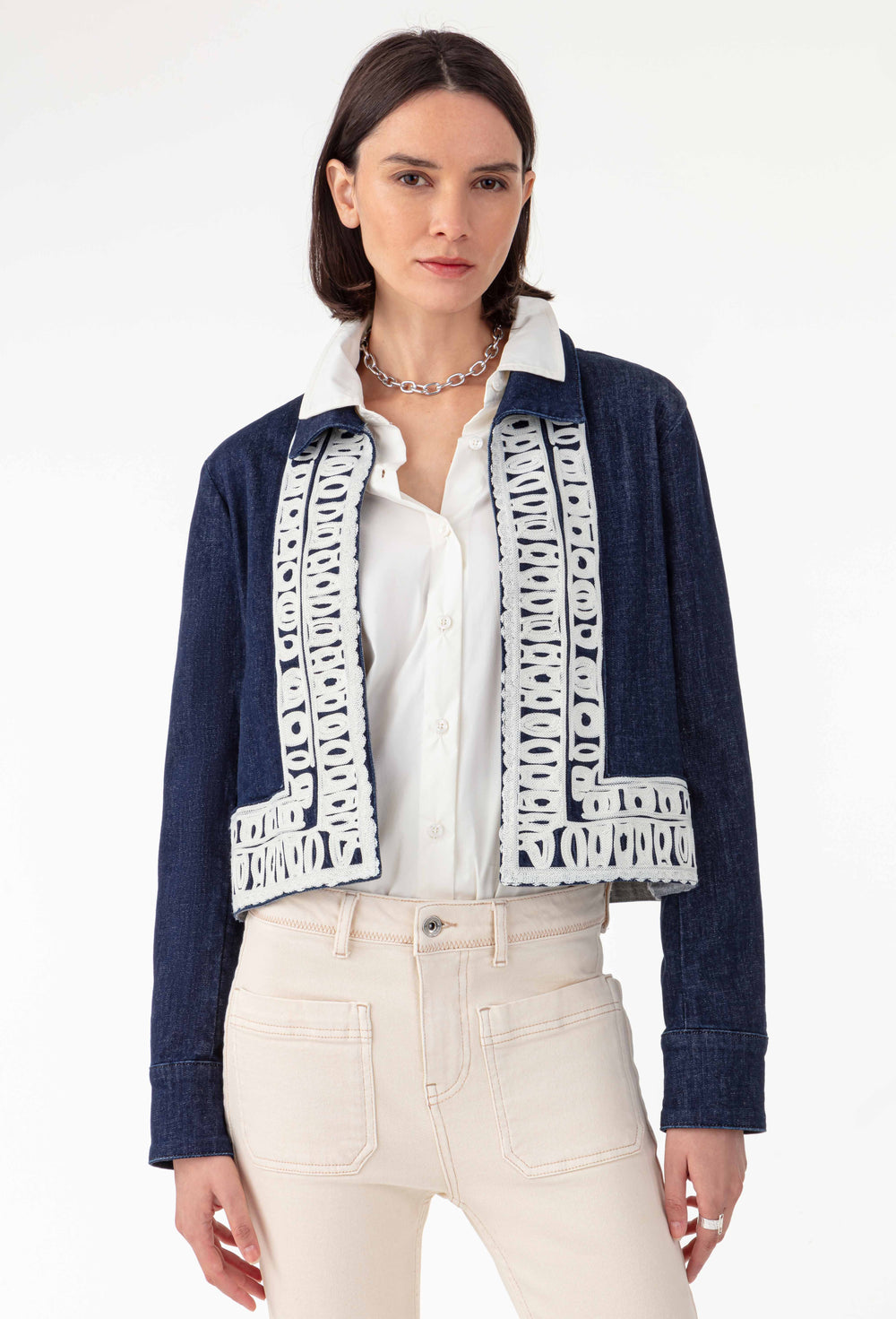 Veste en jean Royce brodée 1