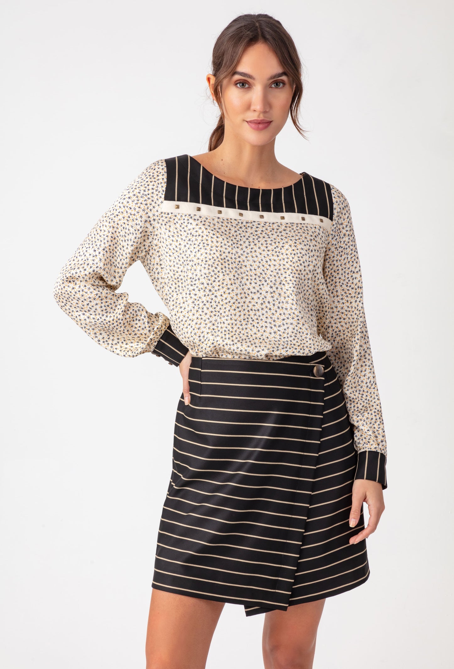 Robe courte Louna bi-matière 1