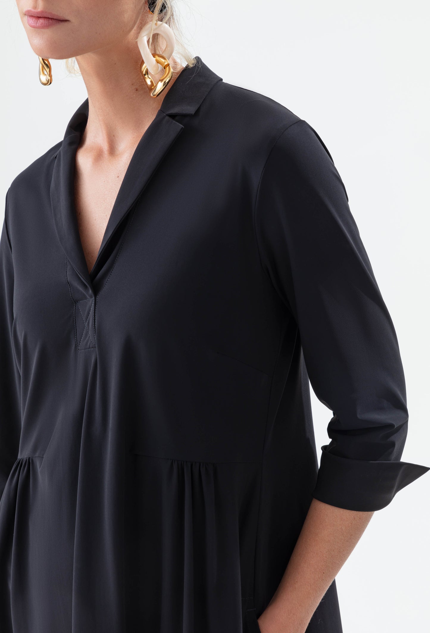 Robe Mélodie noire en jersey technique 2