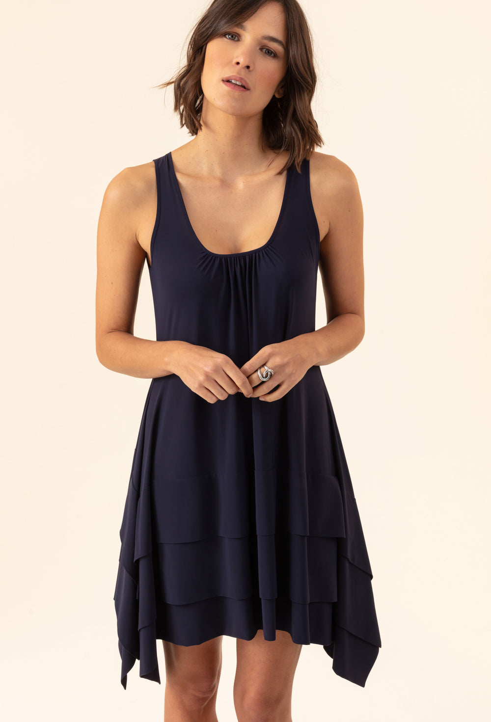 Robe Splendide en jersey technique marine 2