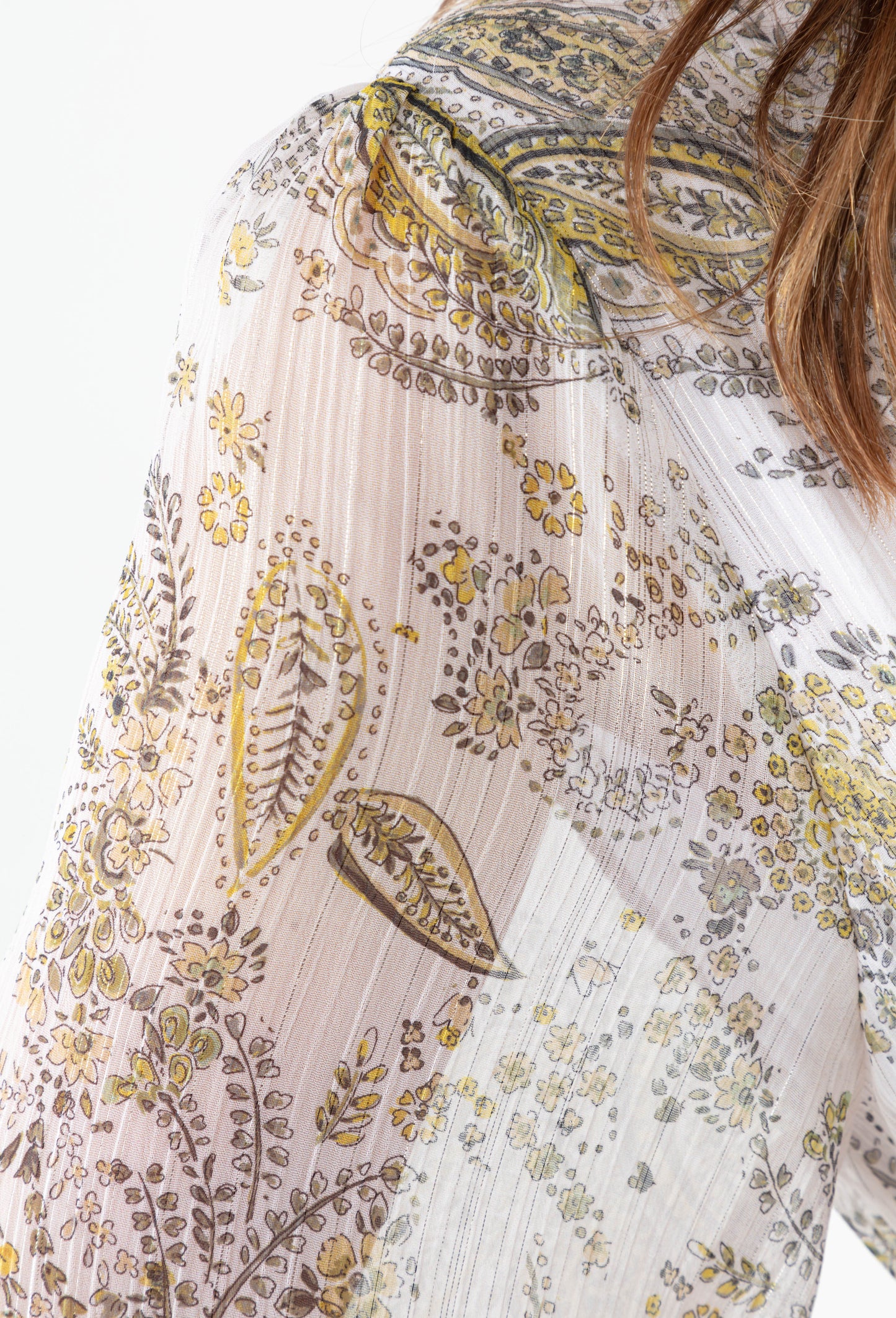 Robe Almas imprimé cachemire argenté 3