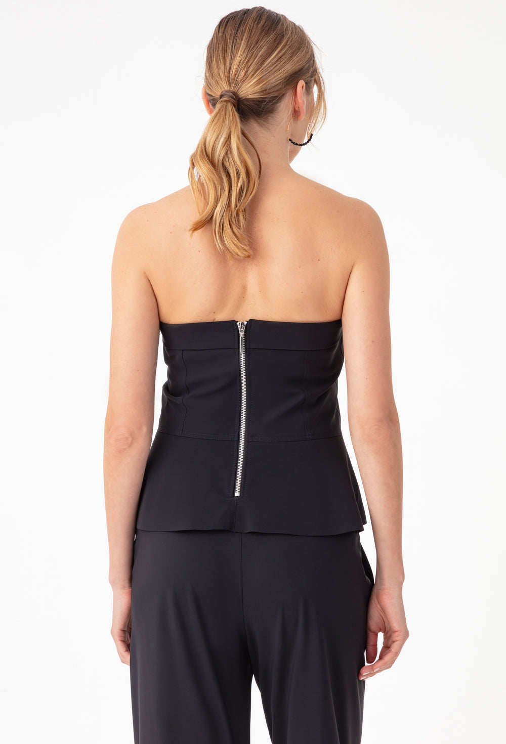 Bustier Camille noir en jersey technique 5