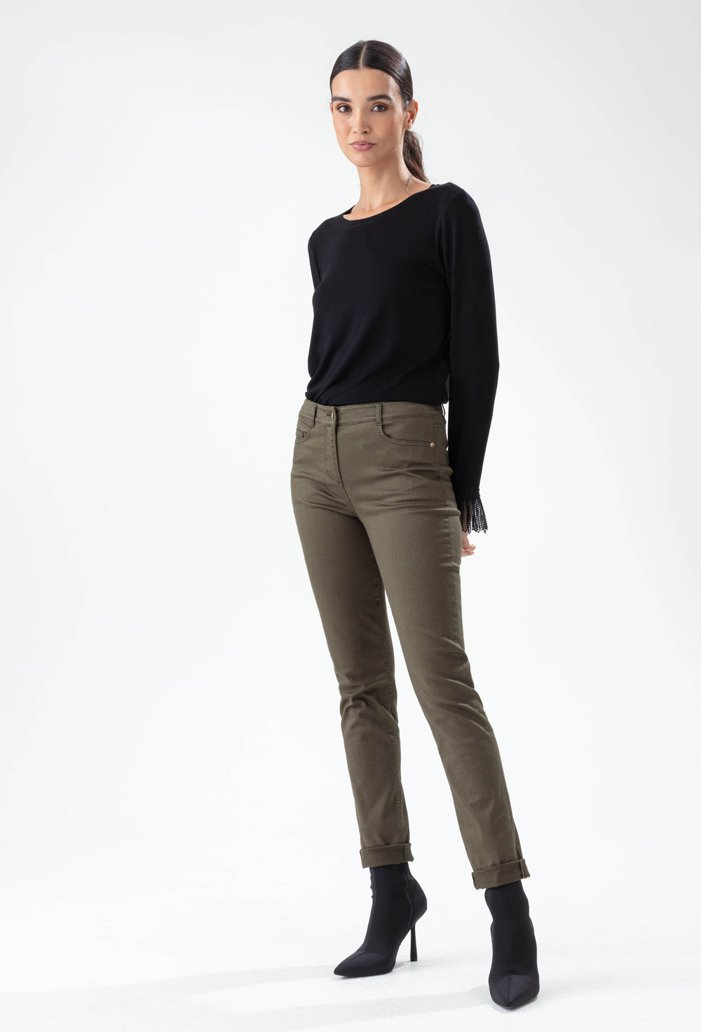 Pantalon Privilège bi-stretch kaki 1