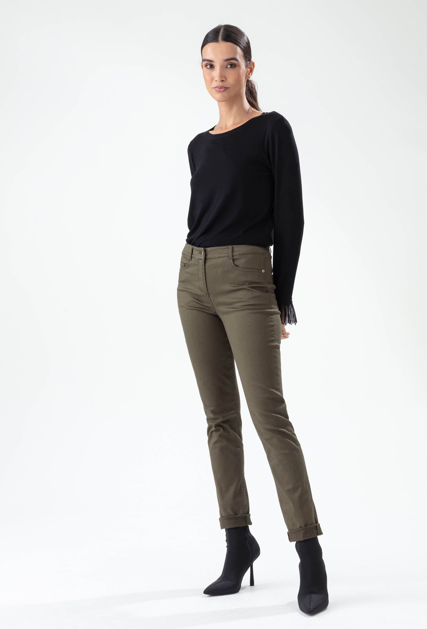 Pantalon Privilège bi-stretch kaki 1