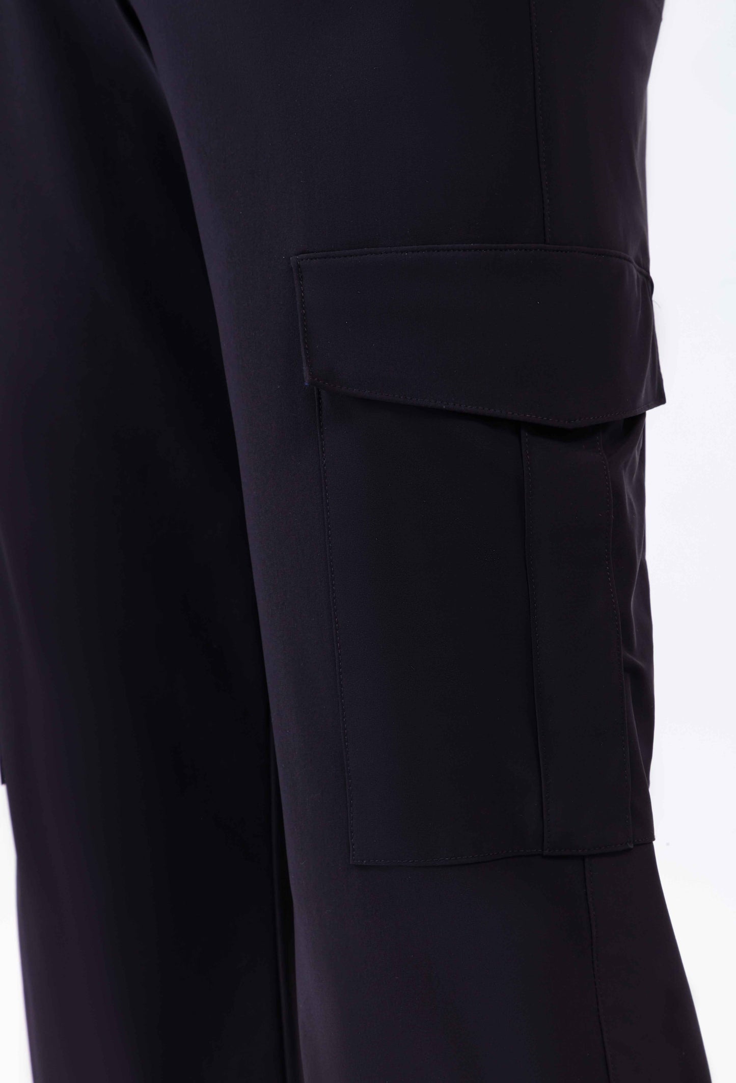 Pantalon + ceinture Lune coupe cargo noir 4