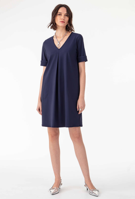 Robe t-shirt Flavia en jersey technique marine 4