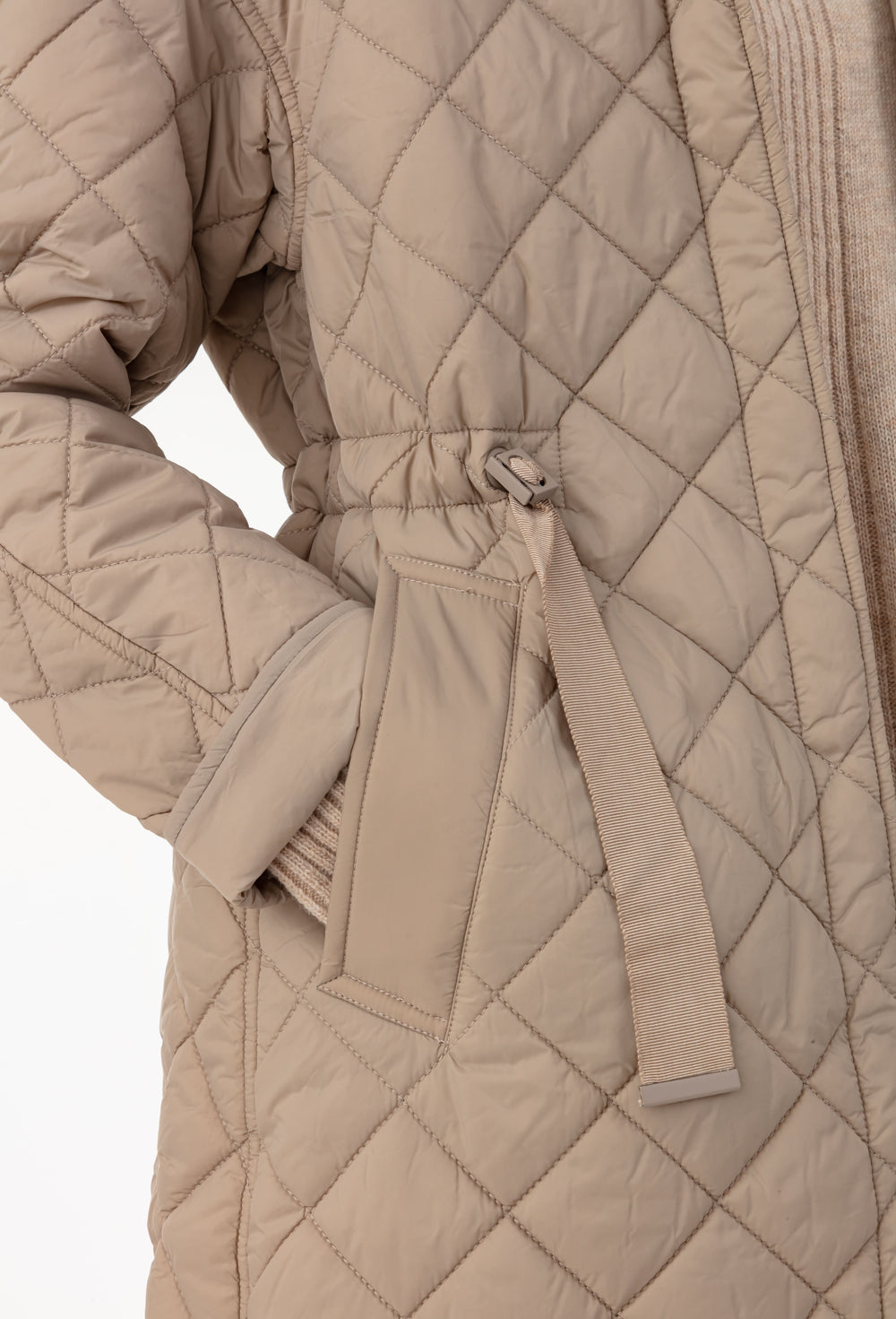 Doudoune longue Harvey beige 2