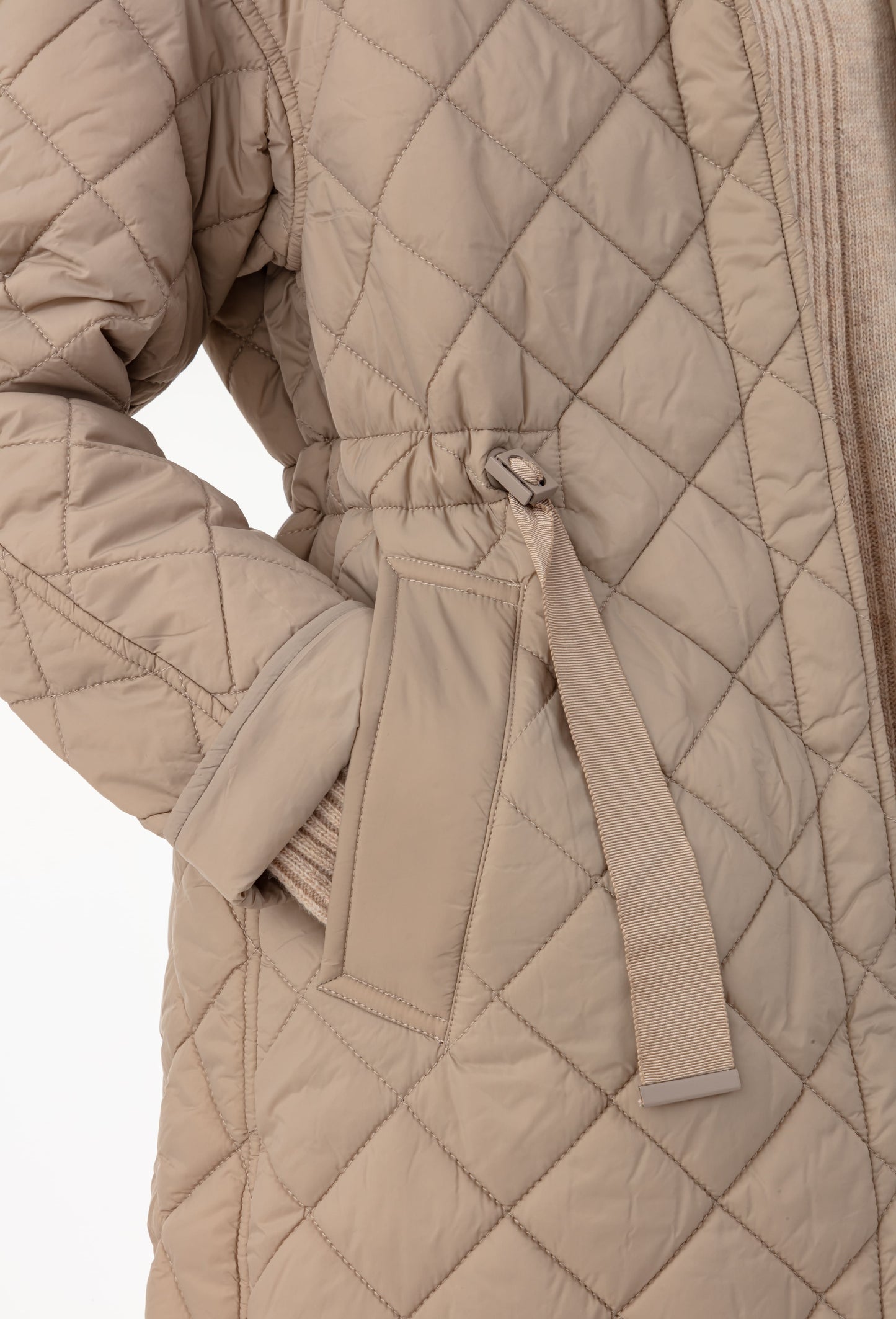 Doudoune longue Harvey beige 2