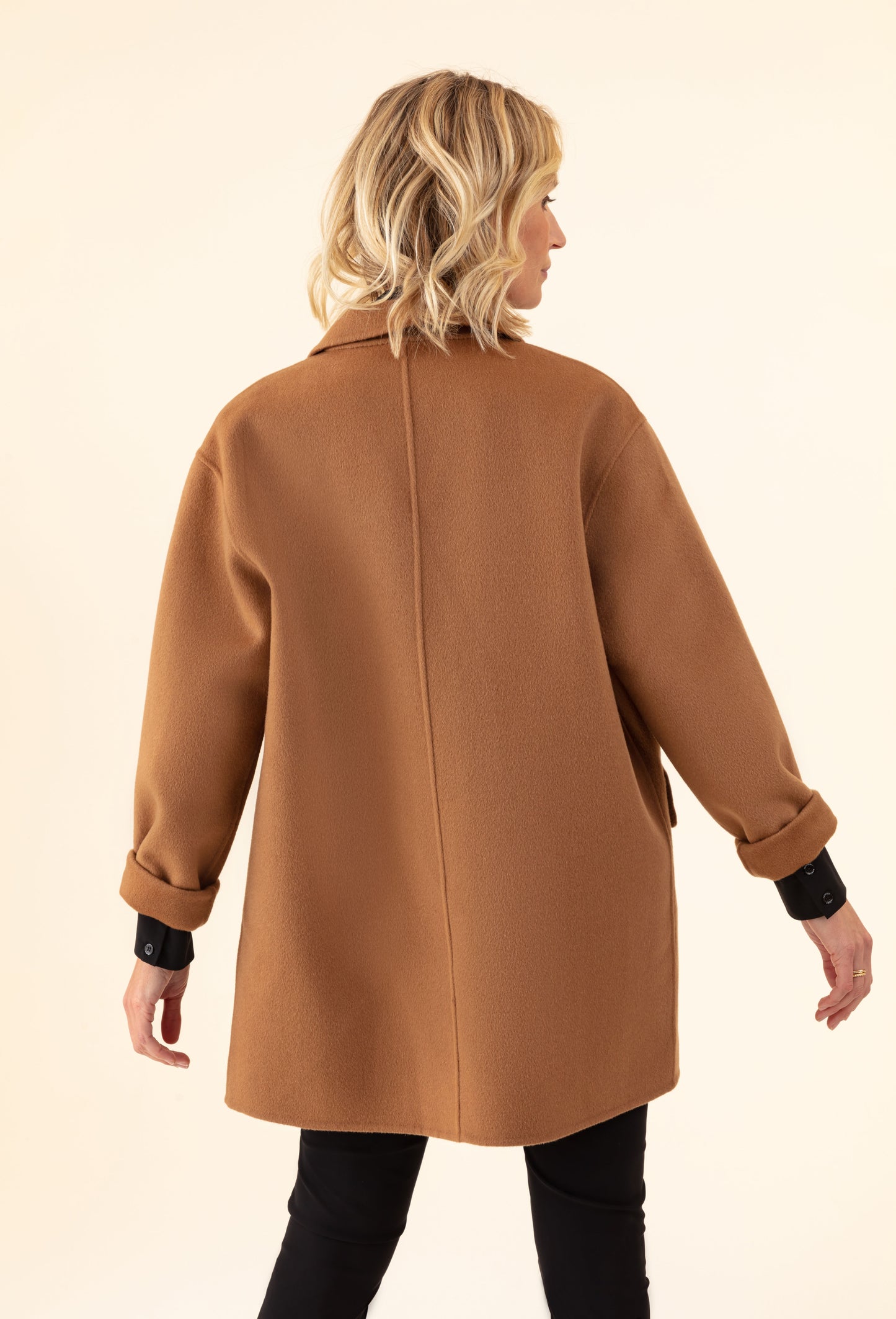 Manteau double face Amalia camel 100% laine 2