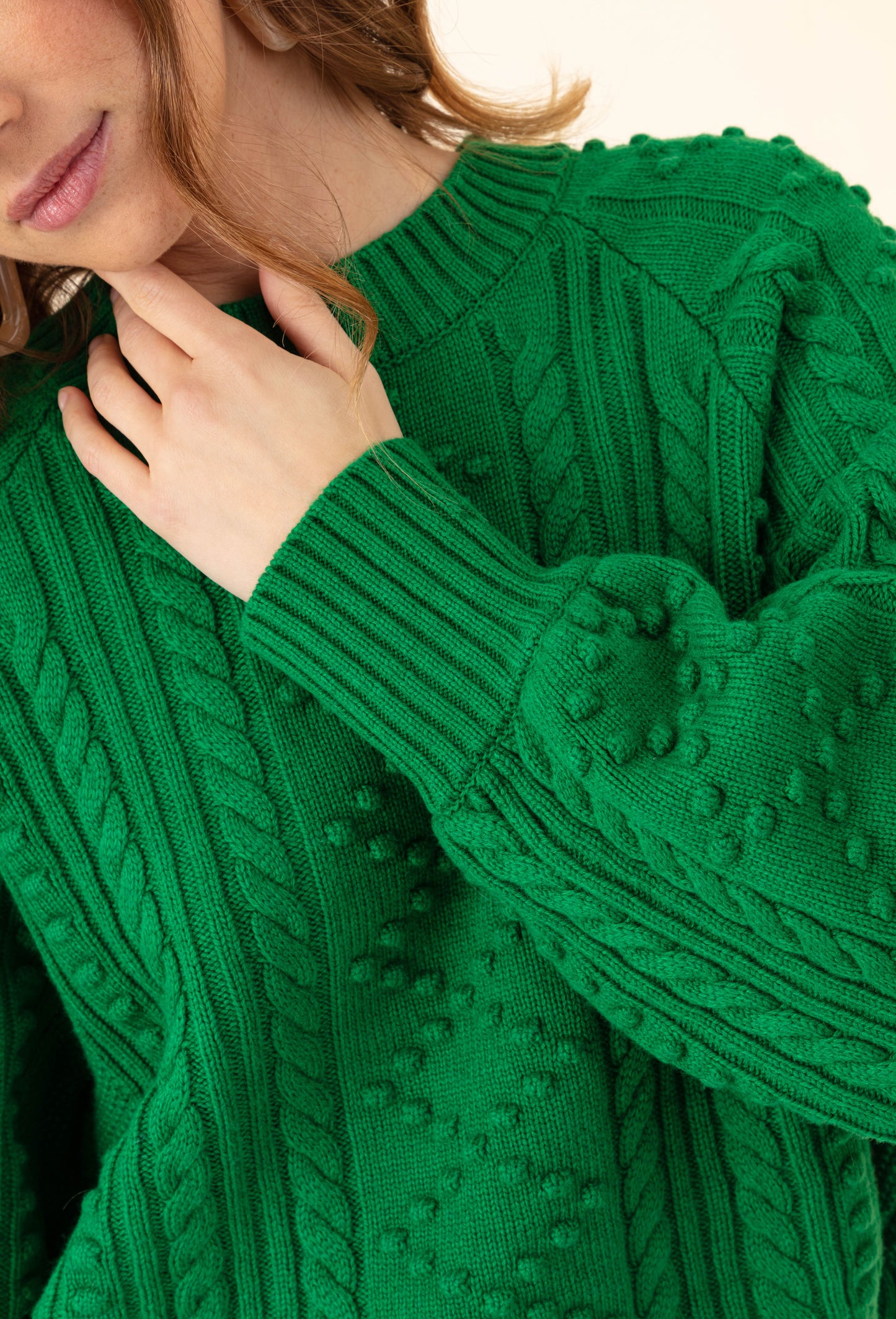 Pull Mandi vert 20% laine 5% cachemire 3