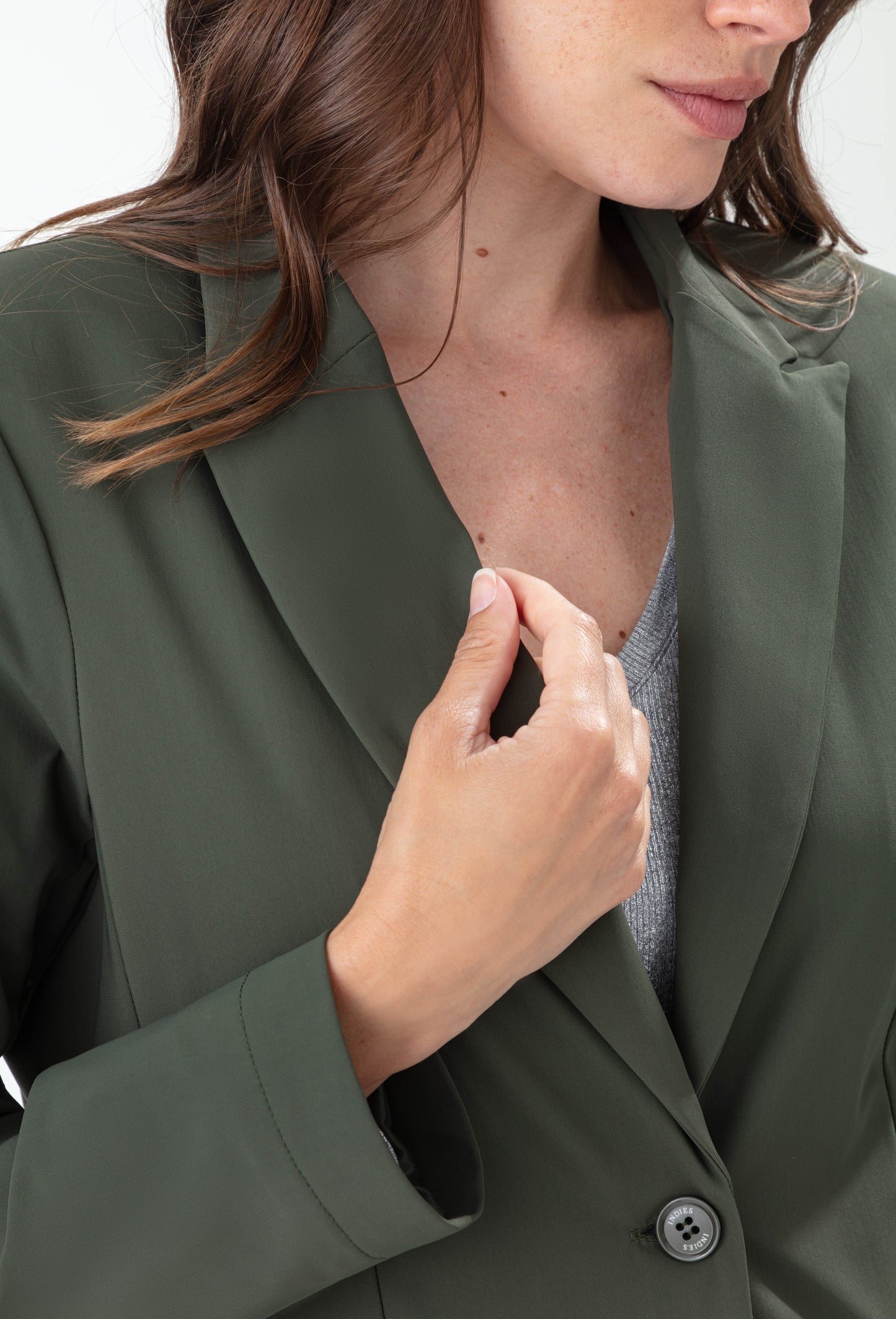 Veste Salima kaki en jersey technique 2