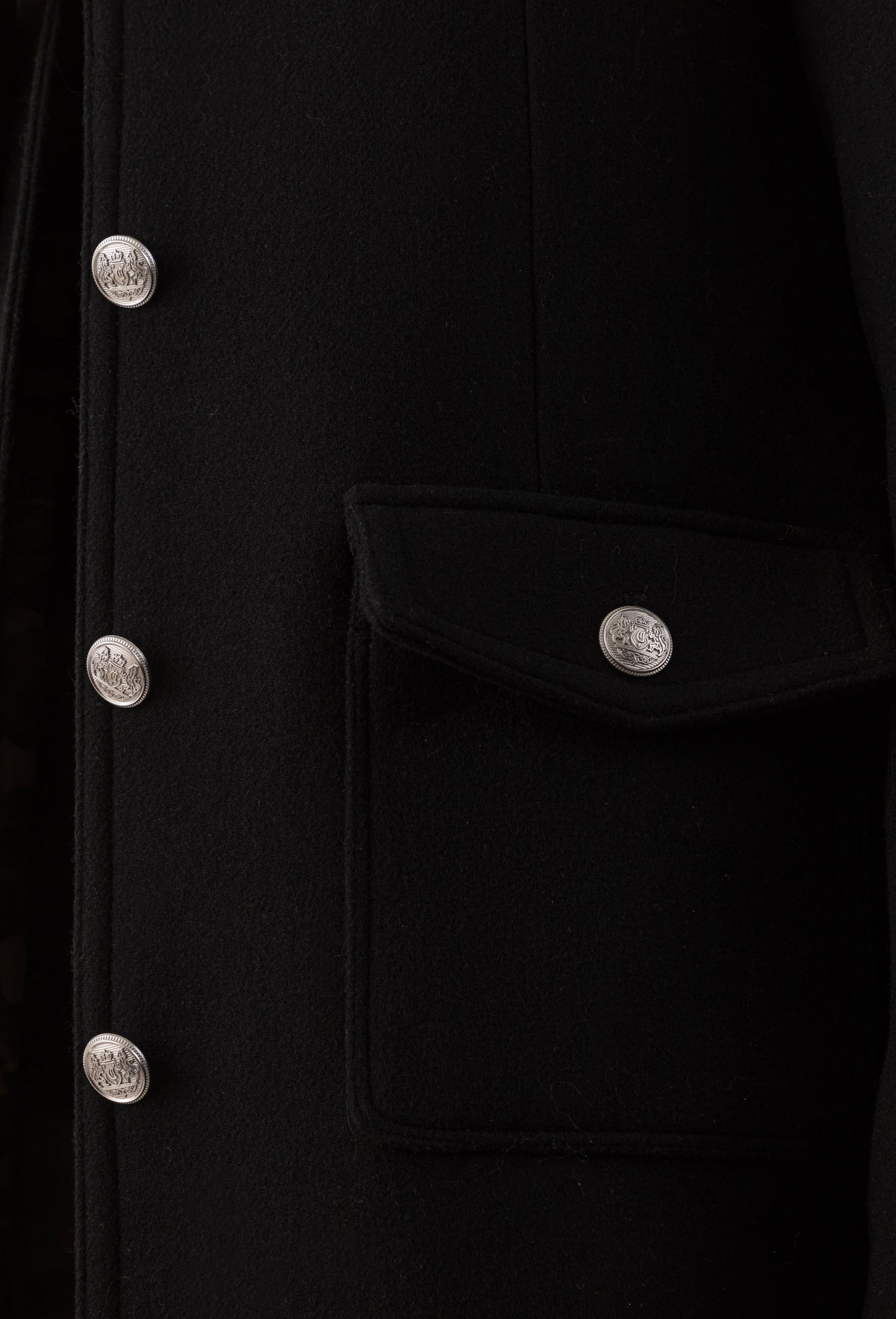 Manteau Heater noir en laine 6