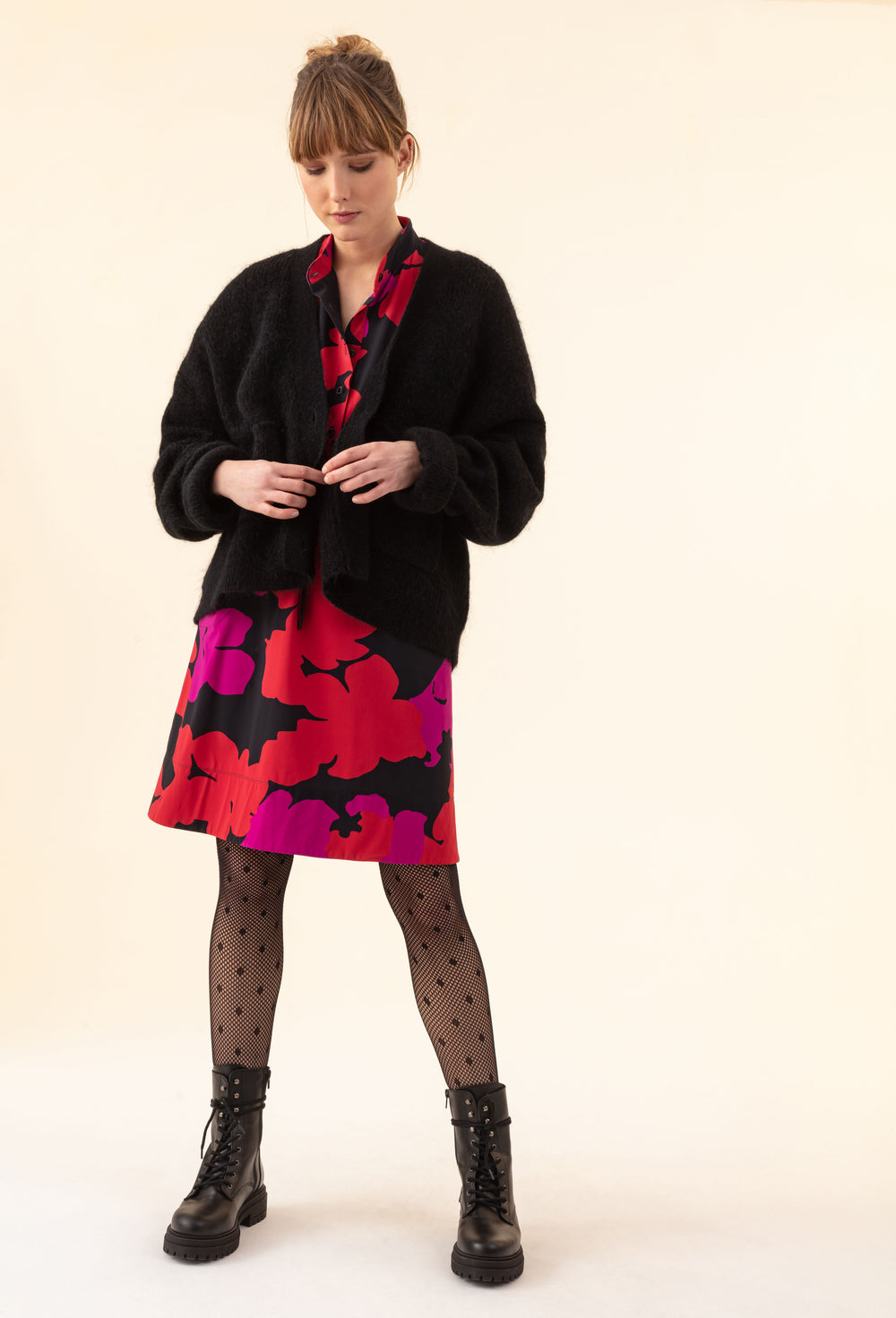 Robe Sepia en jersey technique imprimé fleuri 6