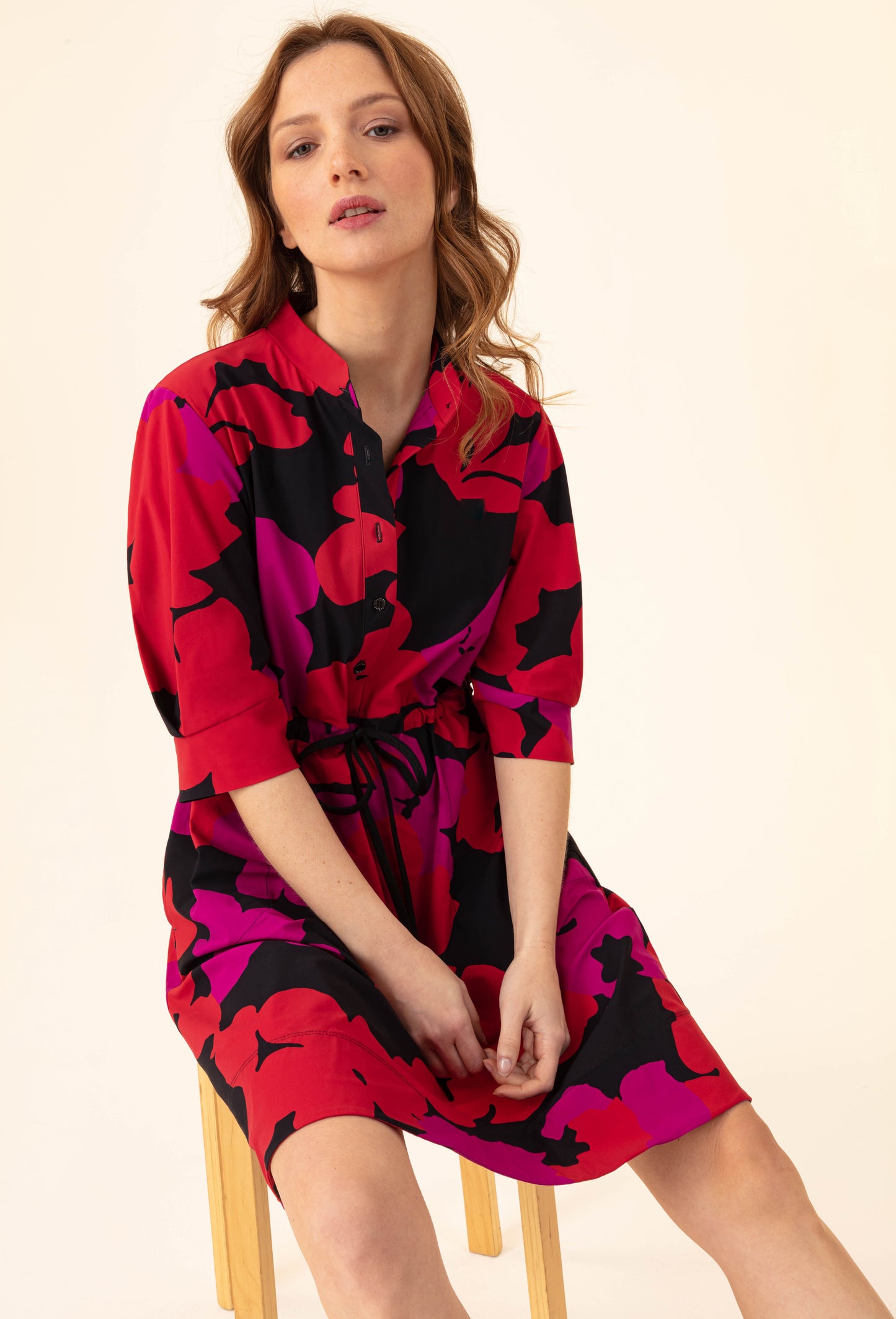 Robe Sepia en jersey technique imprimé fleuri 2