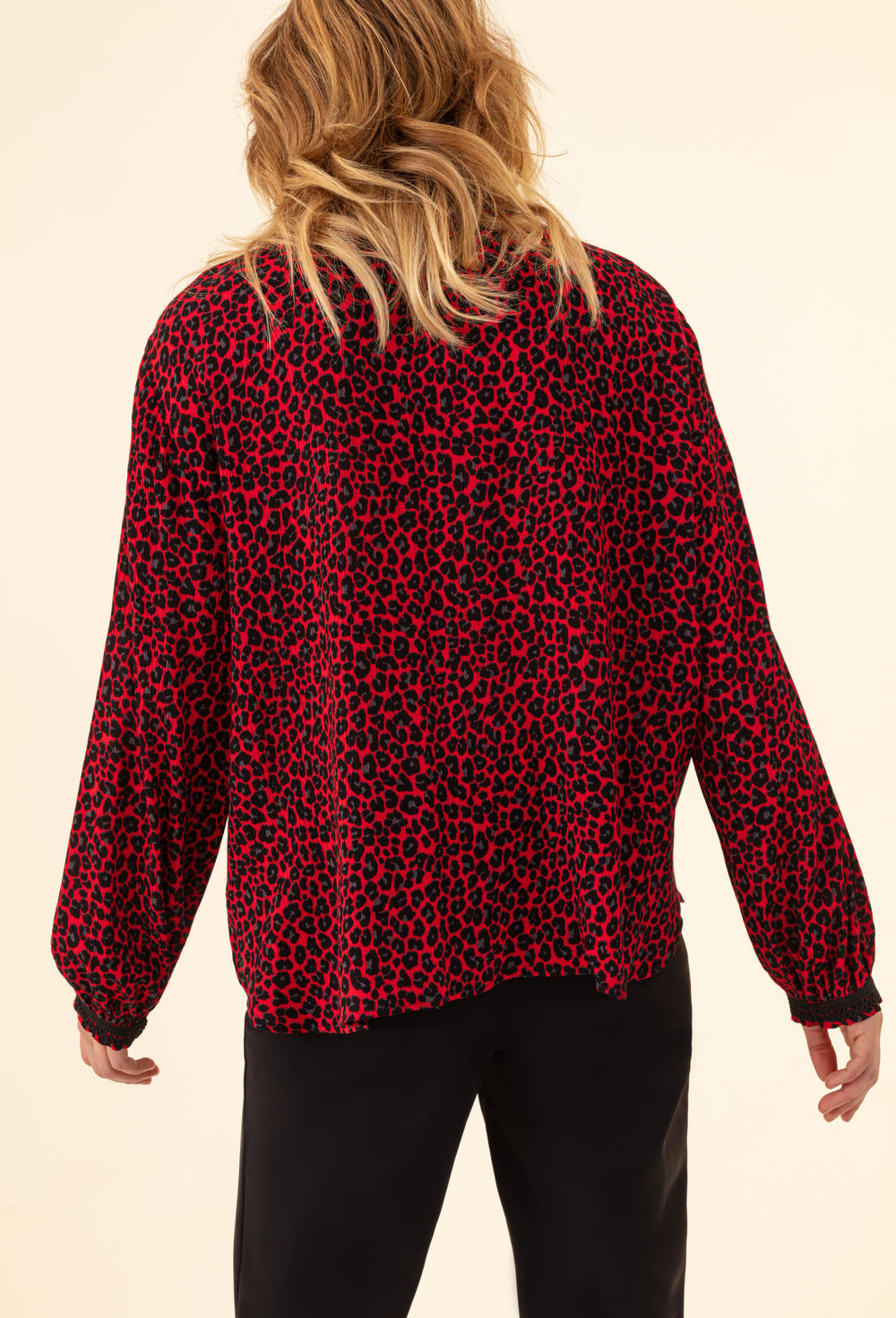 Chemise Gael imprimé léopard rouge 2