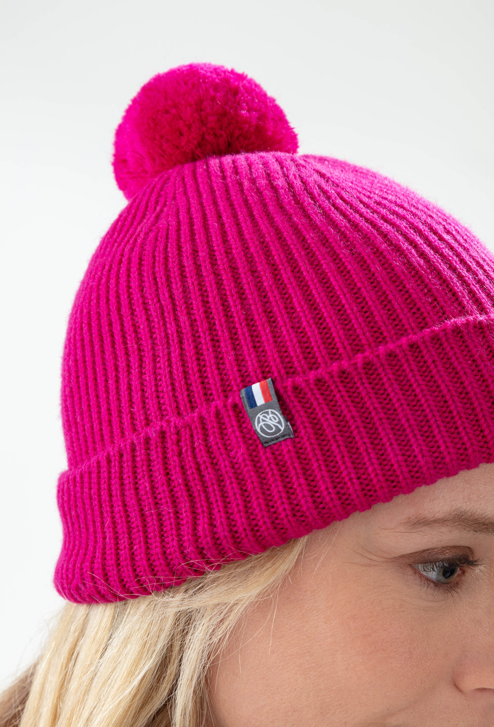 Bonnet Perrine rose fuschia 100% laine 2