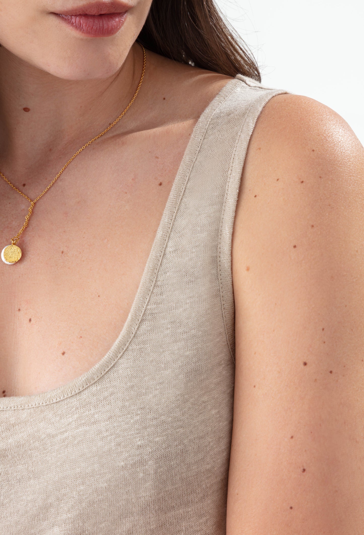 Débardeur Sienna beige 100% lin 2