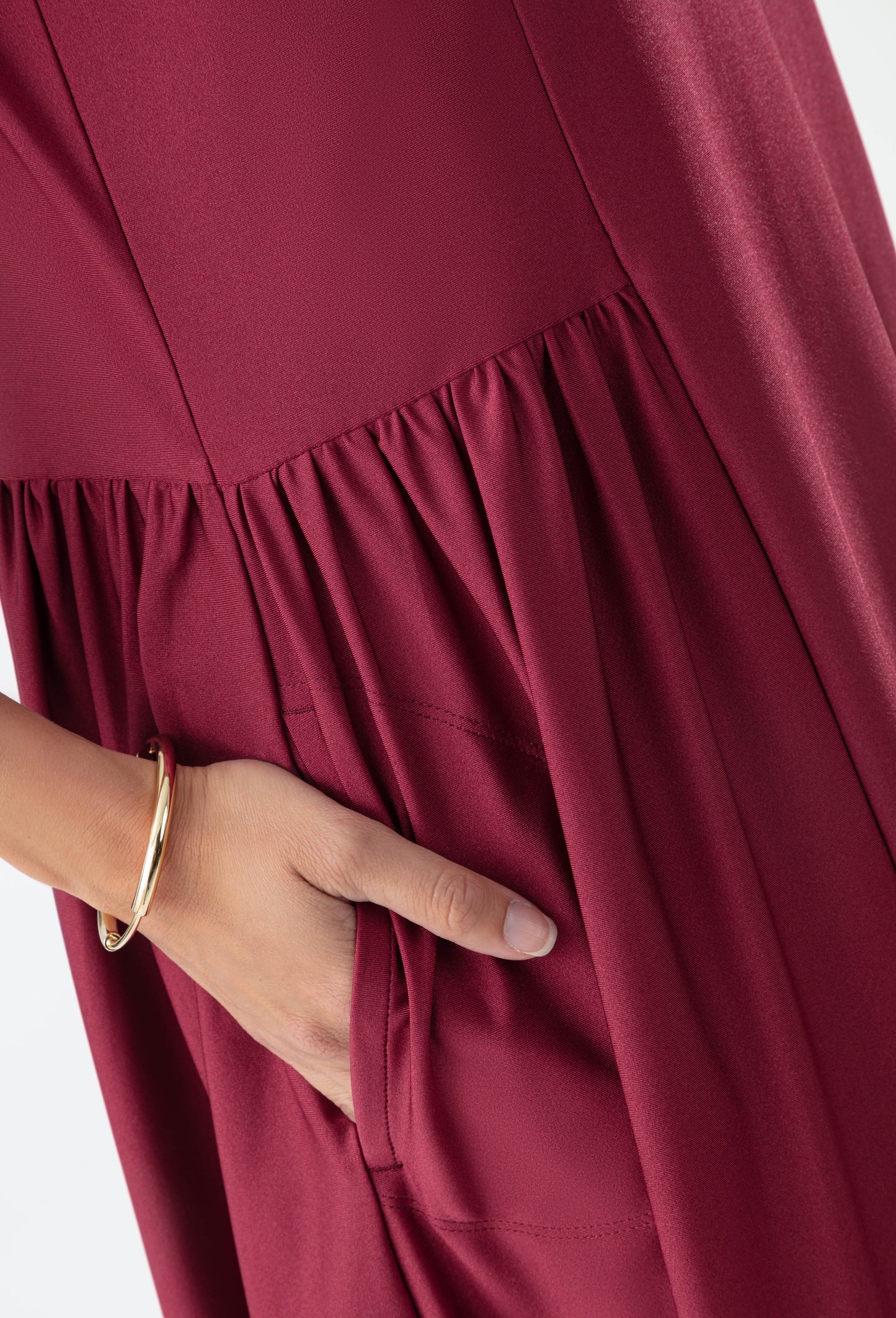 Robe Prodige rose cherry en jersey technique 2